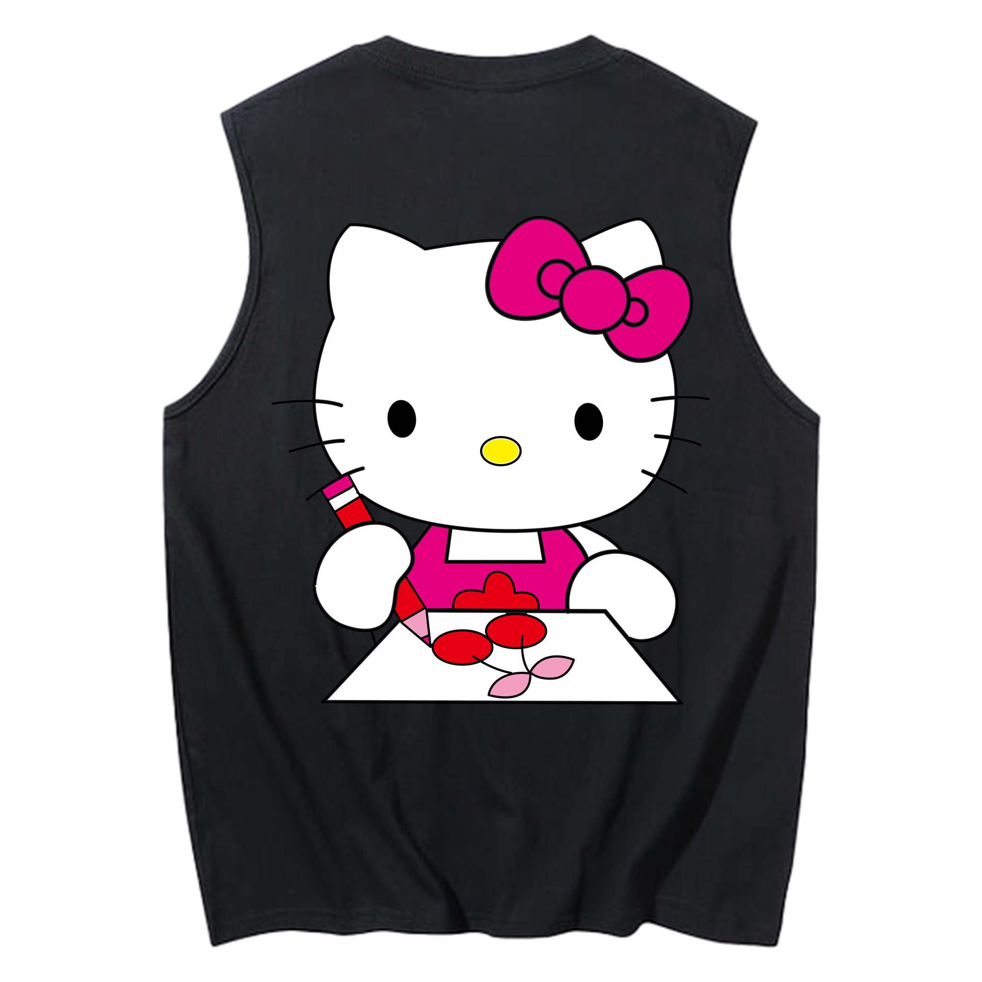 （画像用） Hello Kitty ハローキティ コットン100％タンクトップ（背面プリント）