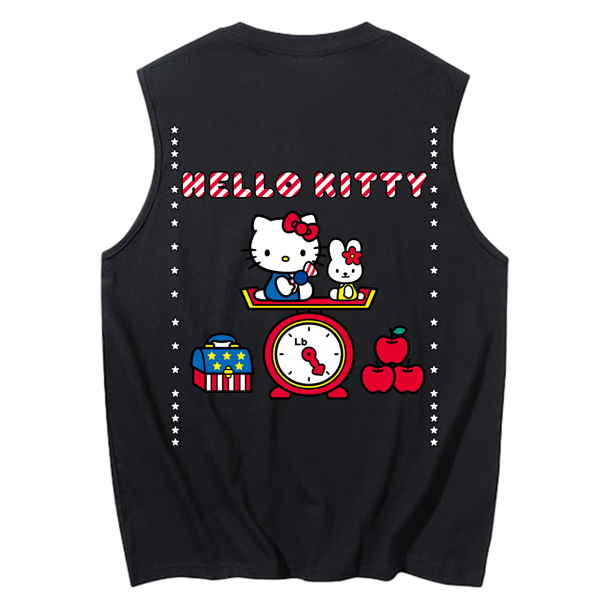 （画像用） Hello Kitty ハローキティ コットン100％タンクトップ（背面プリント）