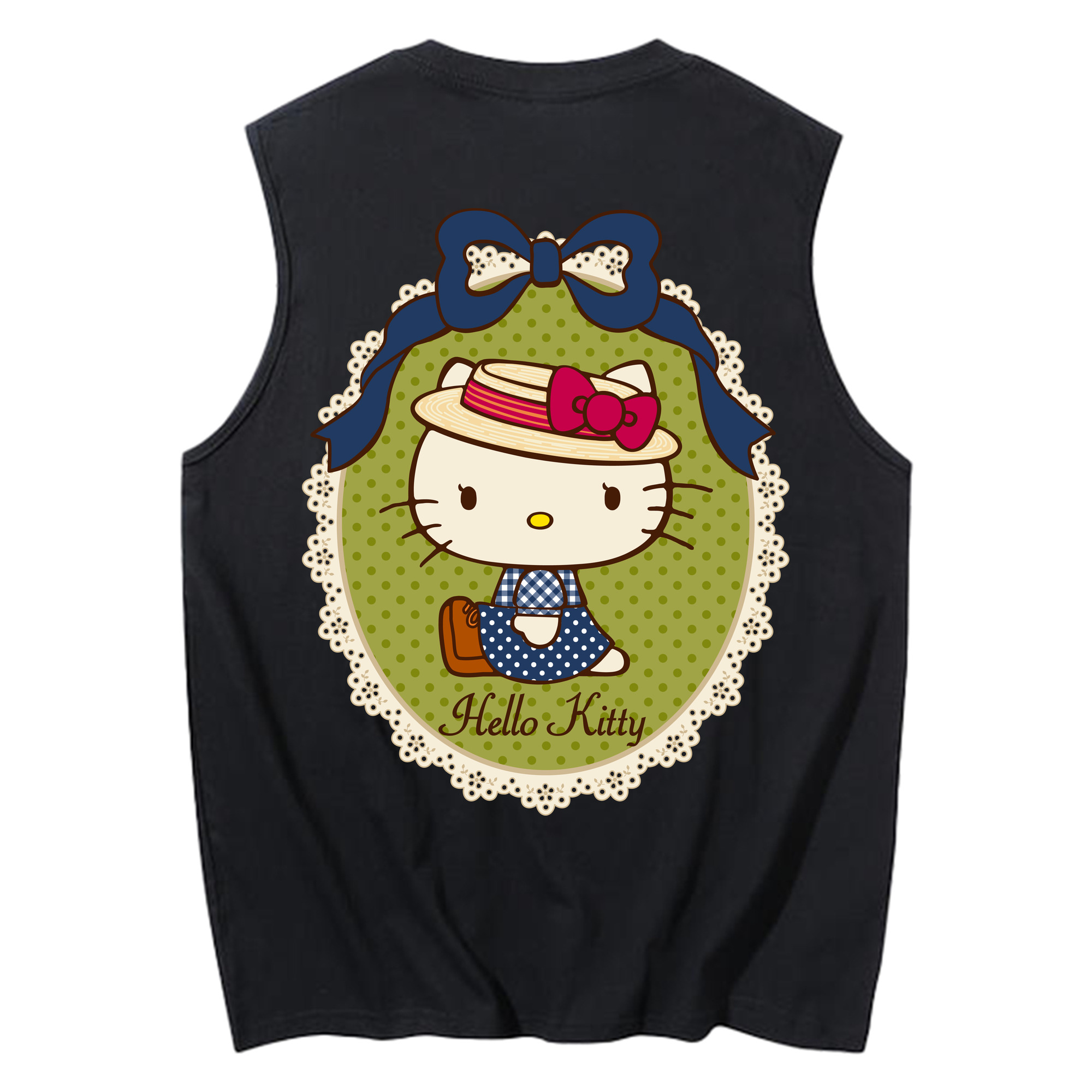 （画像用） Hello Kitty ハローキティ コットン100％タンクトップ（背面プリント）