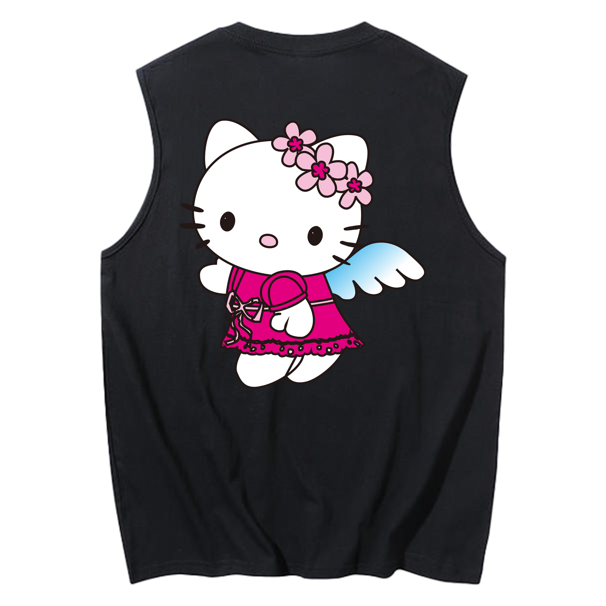 （画像用） Hello Kitty ハローキティ コットン100％タンクトップ（背面プリント）