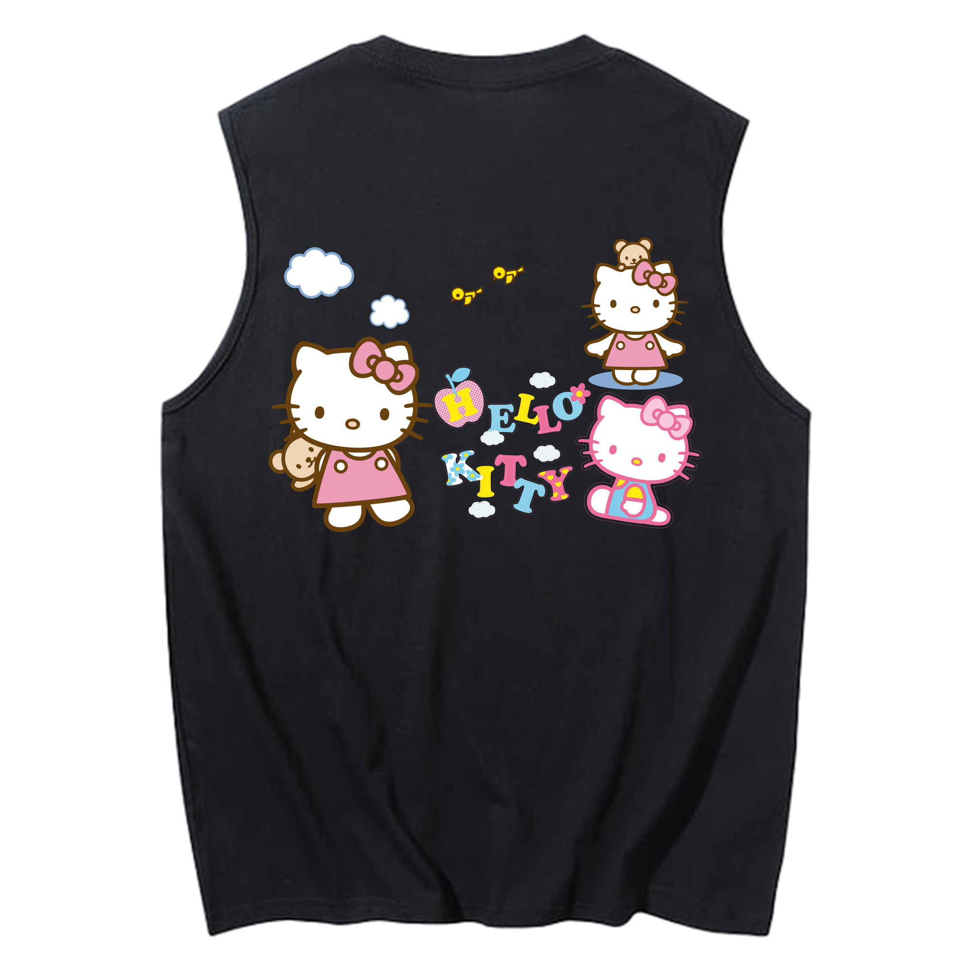 （画像用） Hello Kitty ハローキティ コットン100％タンクトップ（背面プリント）
