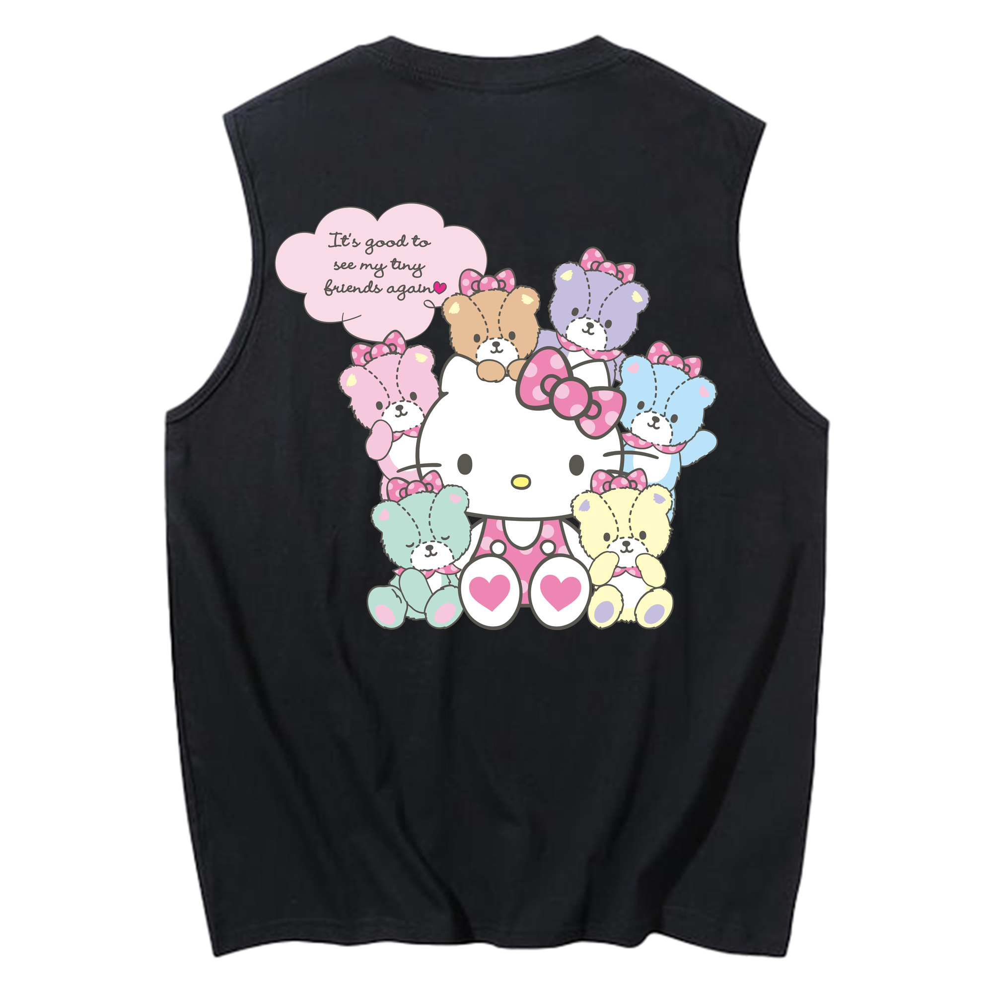（画像用） Hello Kitty ハローキティ コットン100％タンクトップ（背面プリント）