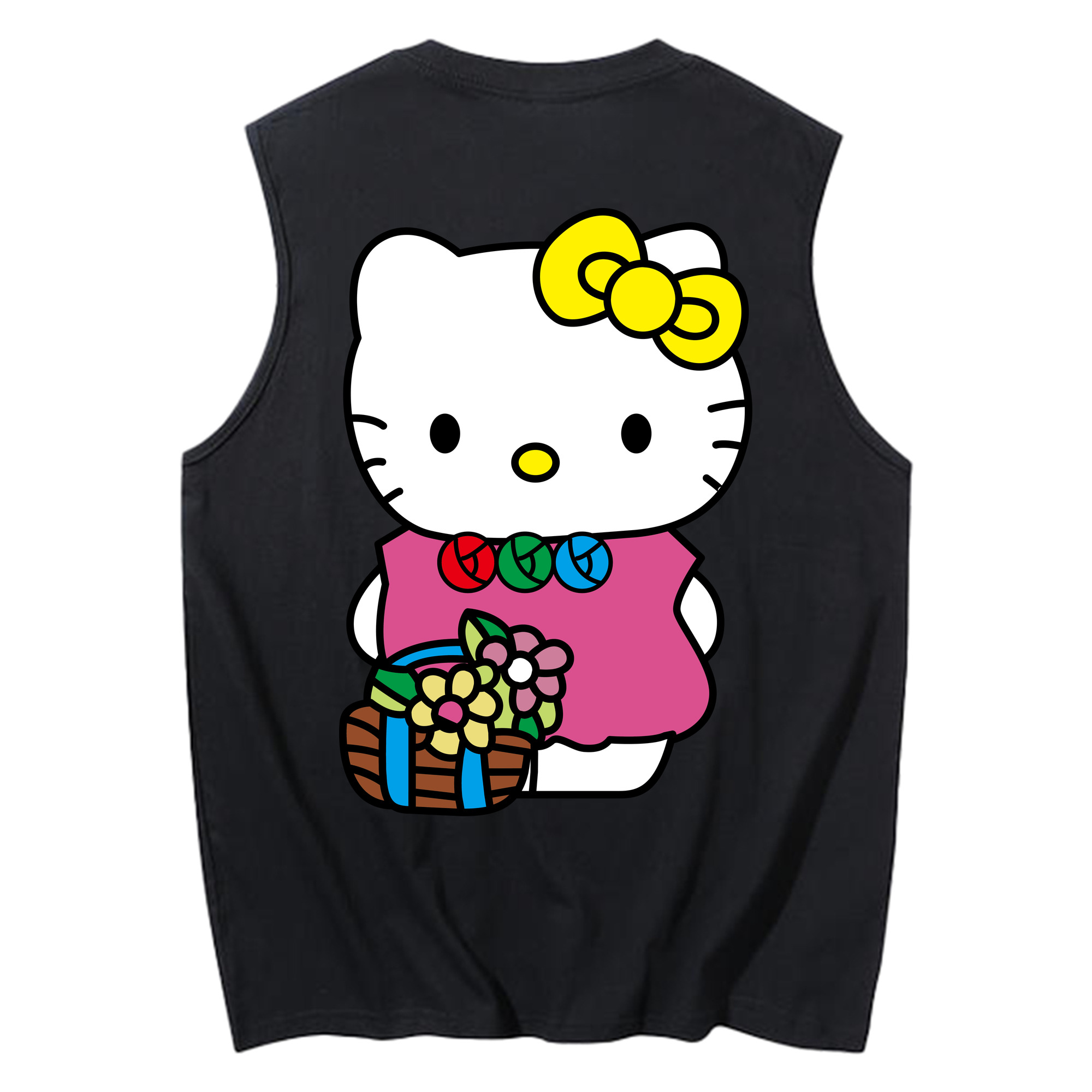 （画像用） Hello Kitty ハローキティ コットン100％タンクトップ（背面プリント）