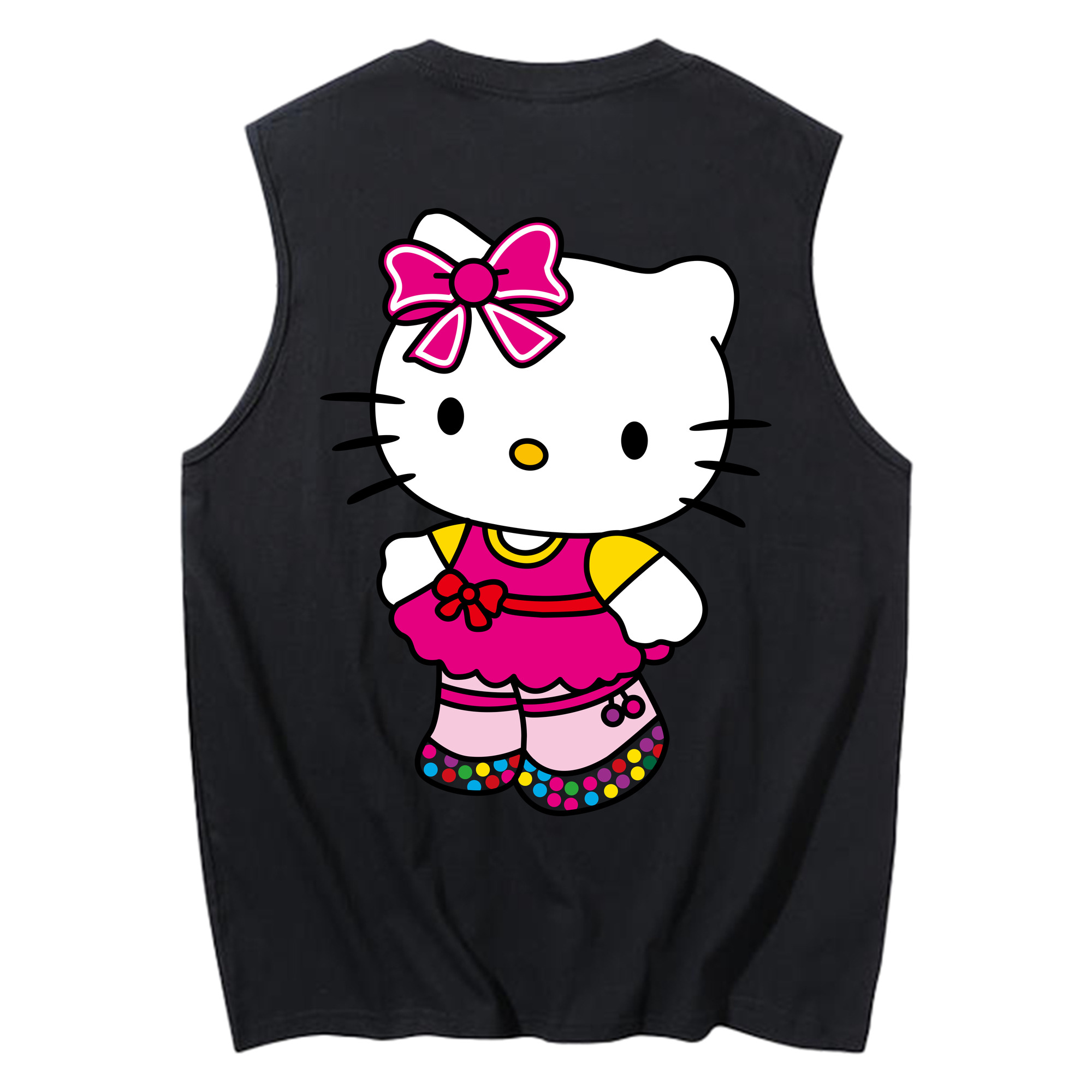 （画像用） Hello Kitty ハローキティ コットン100％タンクトップ（背面プリント）