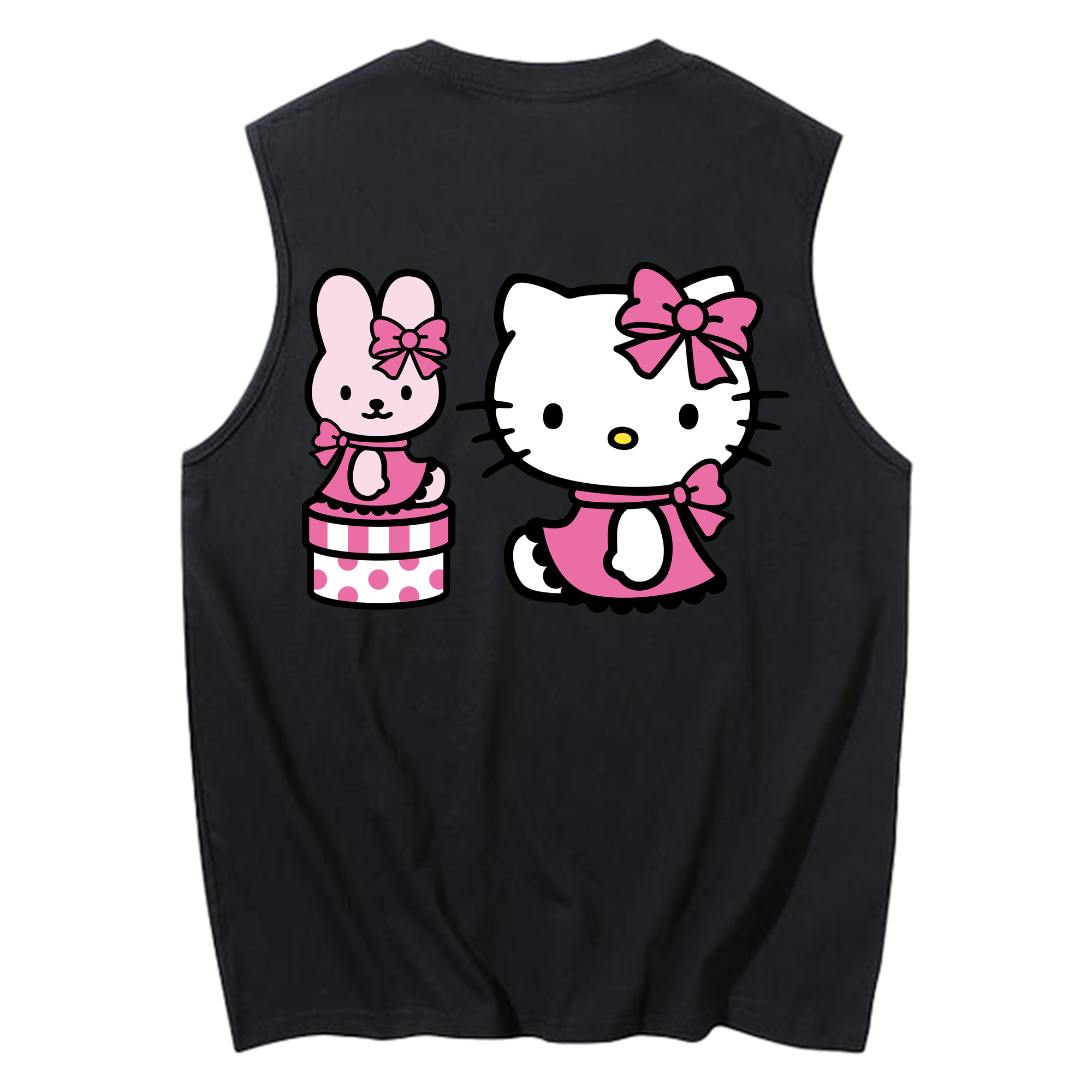 （画像用） Hello Kitty ハローキティ コットン100％タンクトップ（背面プリント）