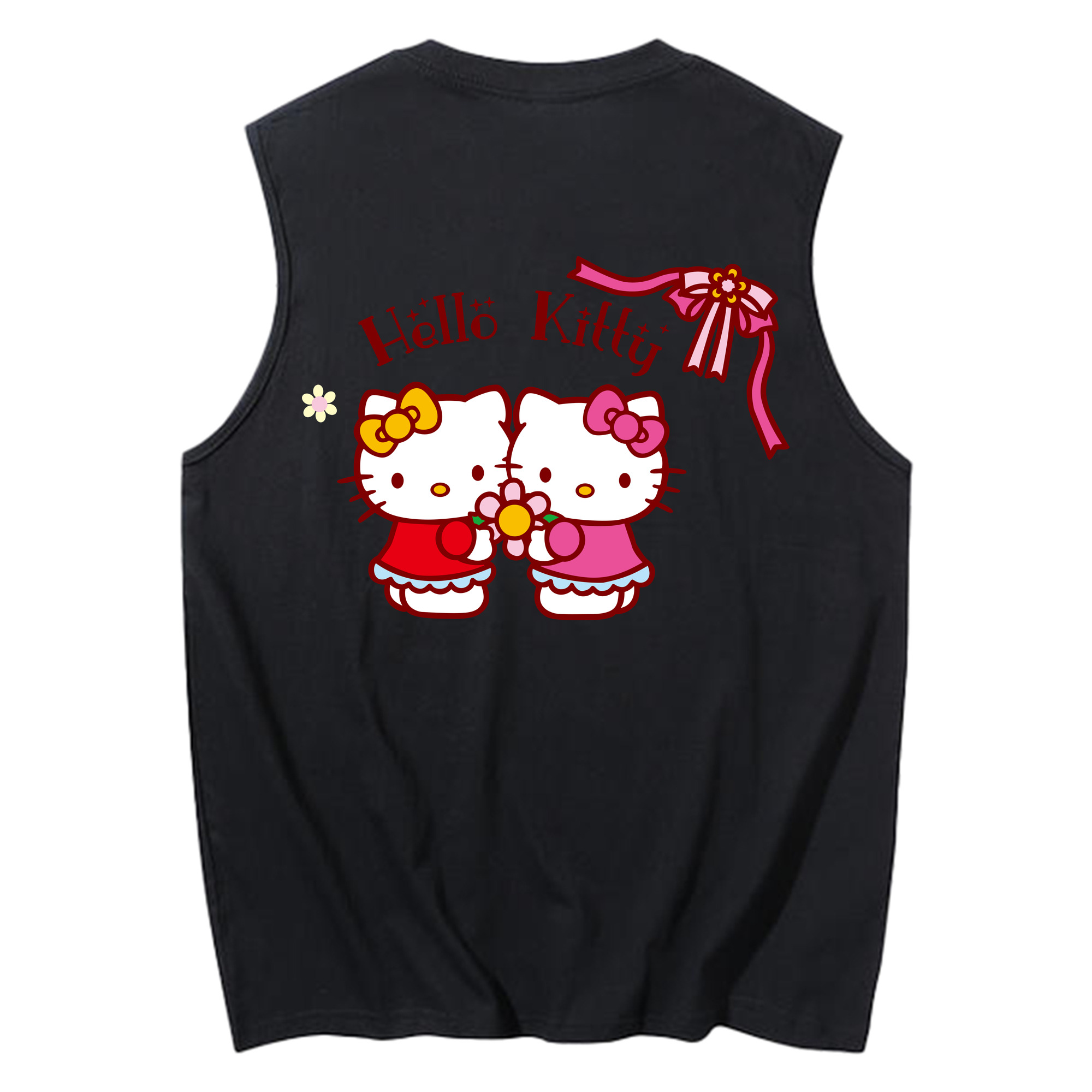 （画像用） Hello Kitty ハローキティ コットン100％タンクトップ（背面プリント）