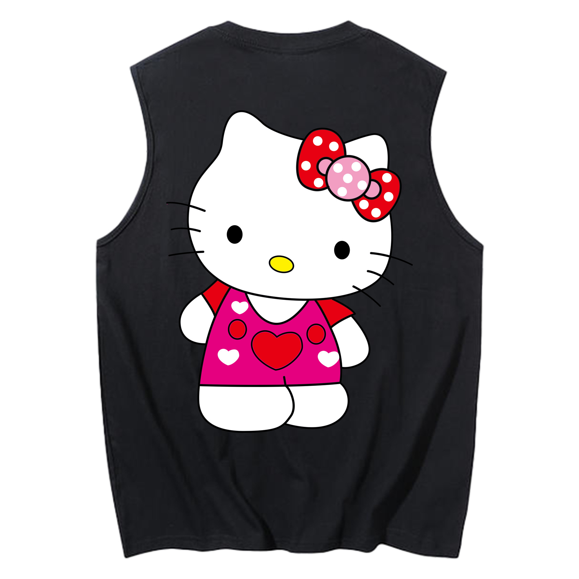 （画像用） Hello Kitty ハローキティ コットン100％タンクトップ（背面プリント）