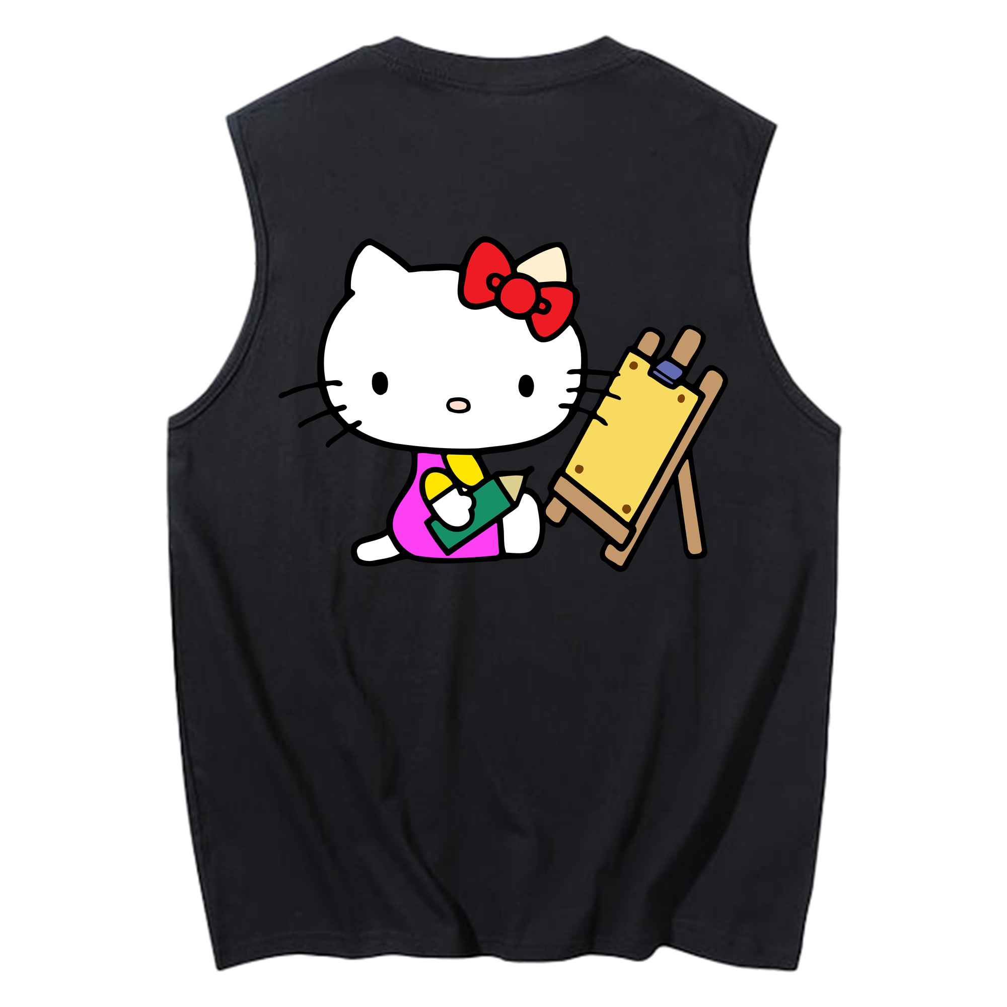 （画像用） Hello Kitty ハローキティ コットン100％タンクトップ（背面プリント）