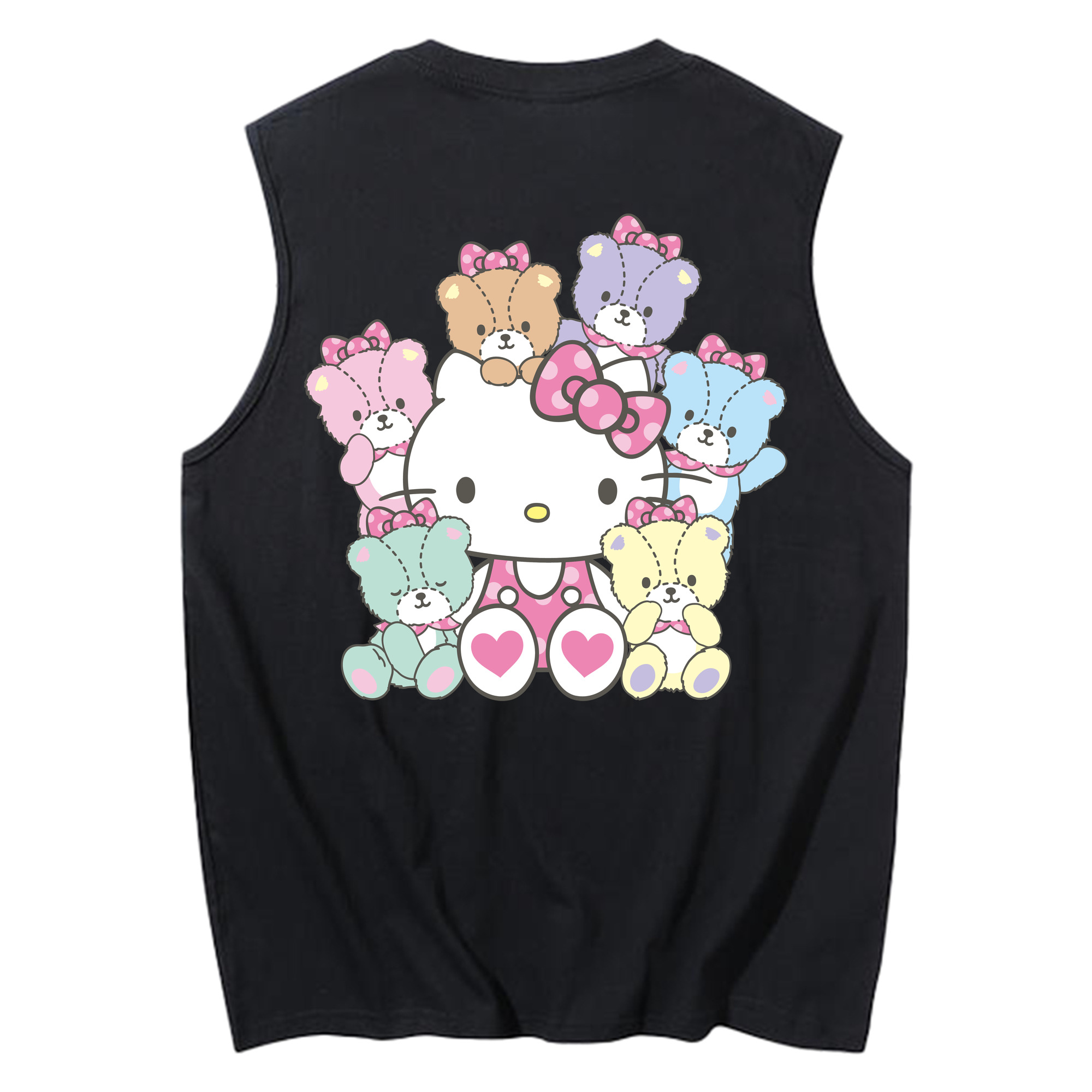 （画像用） Hello Kitty ハローキティ コットン100％タンクトップ（背面プリント）