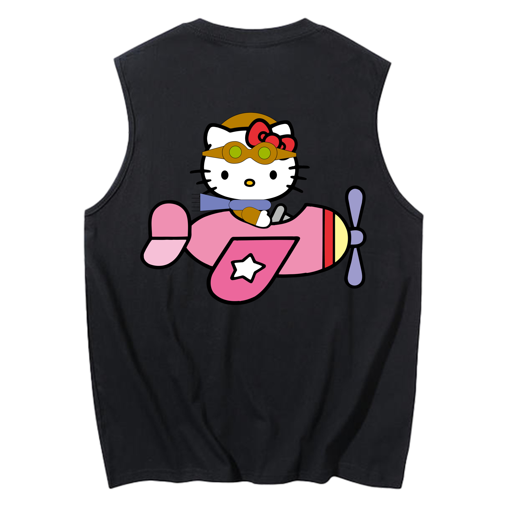（画像用） Hello Kitty ハローキティ コットン100％タンクトップ（背面プリント）