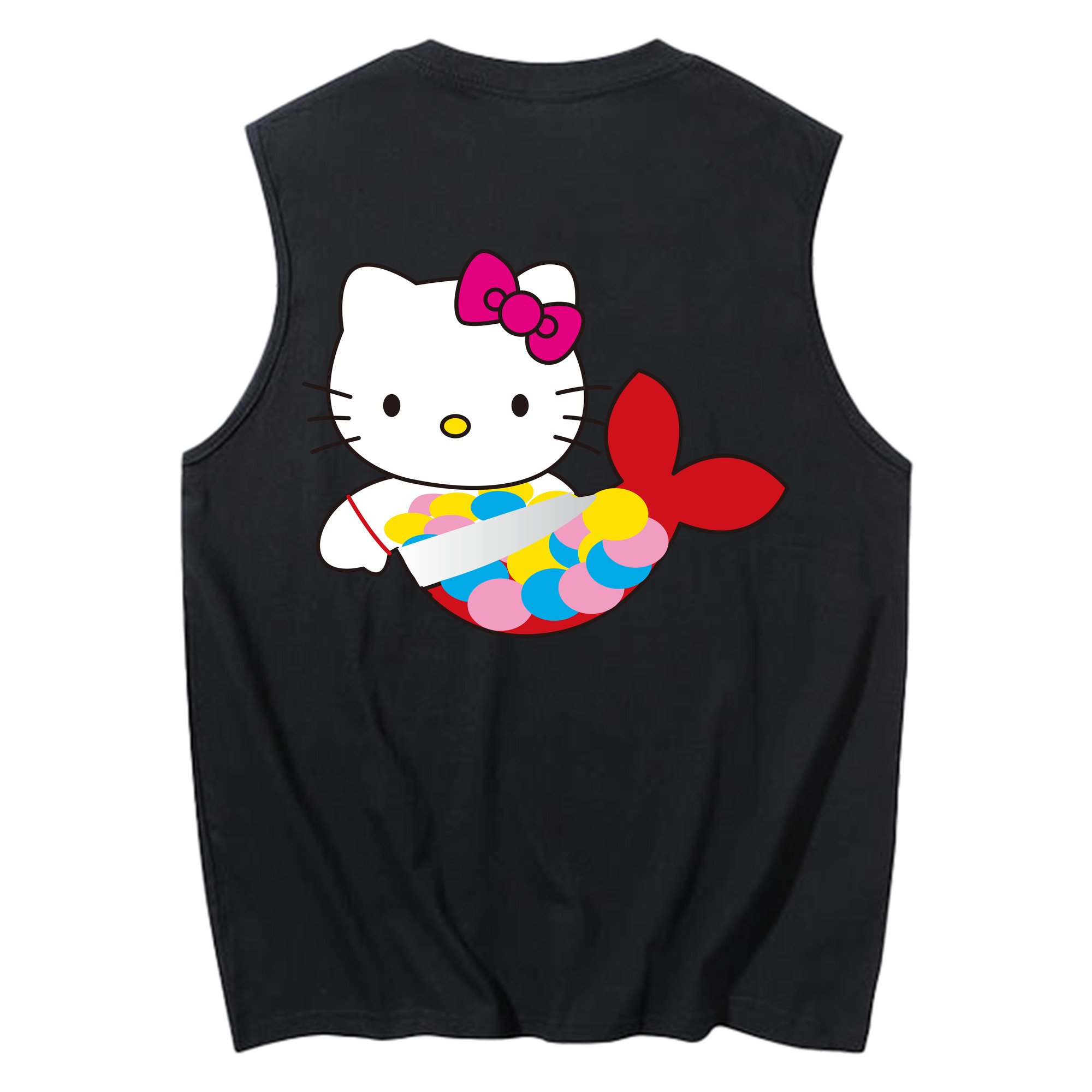 （画像用） Hello Kitty ハローキティ コットン100％タンクトップ（背面プリント）