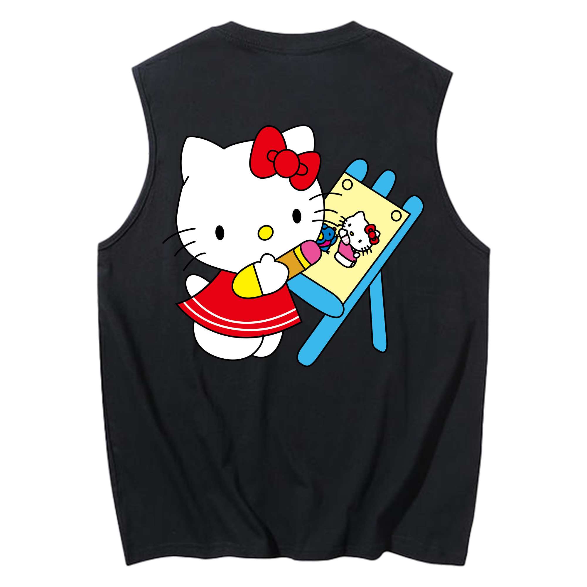 （画像用） Hello Kitty ハローキティ コットン100％タンクトップ（背面プリント）