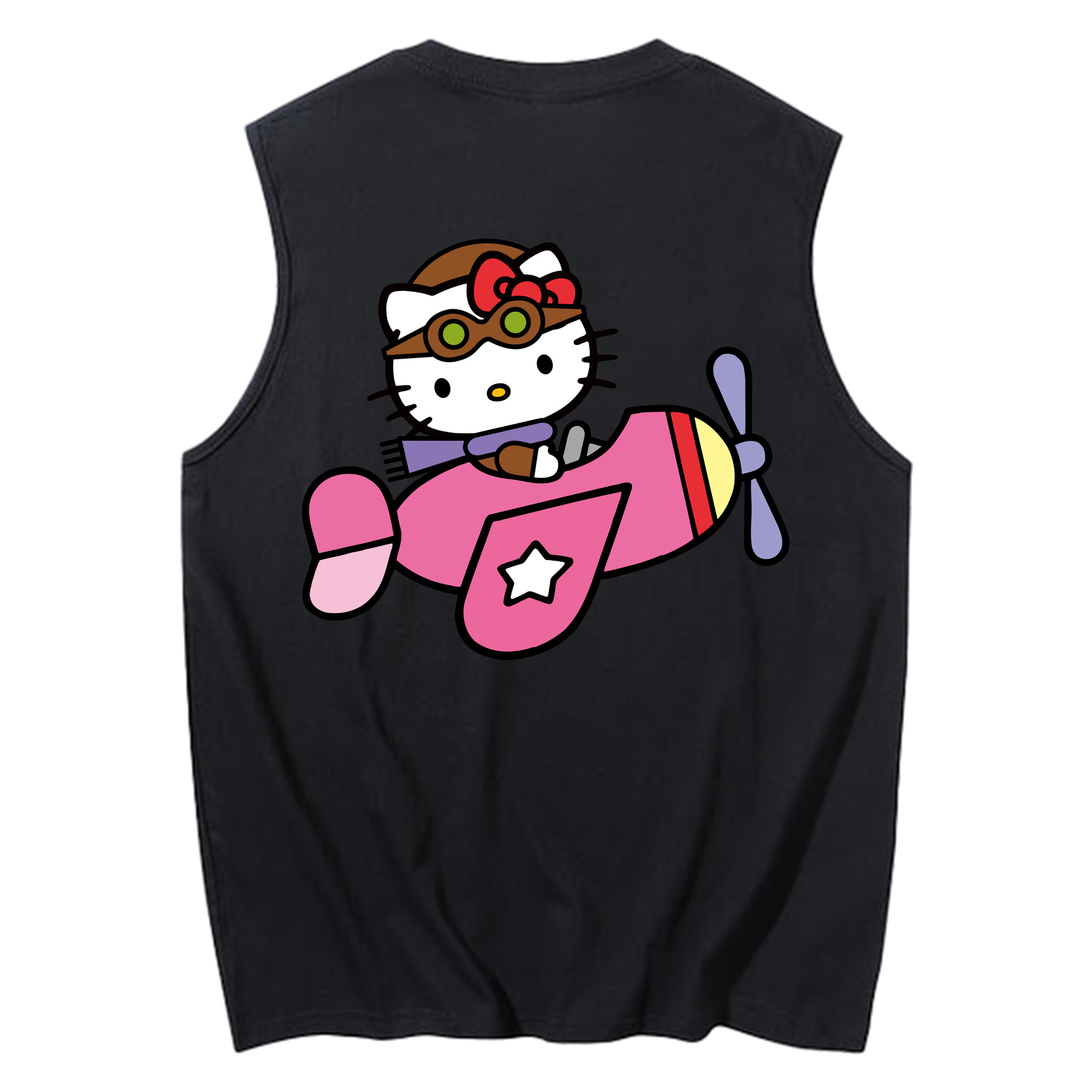 （画像用） Hello Kitty ハローキティ コットン100％タンクトップ（背面プリント）