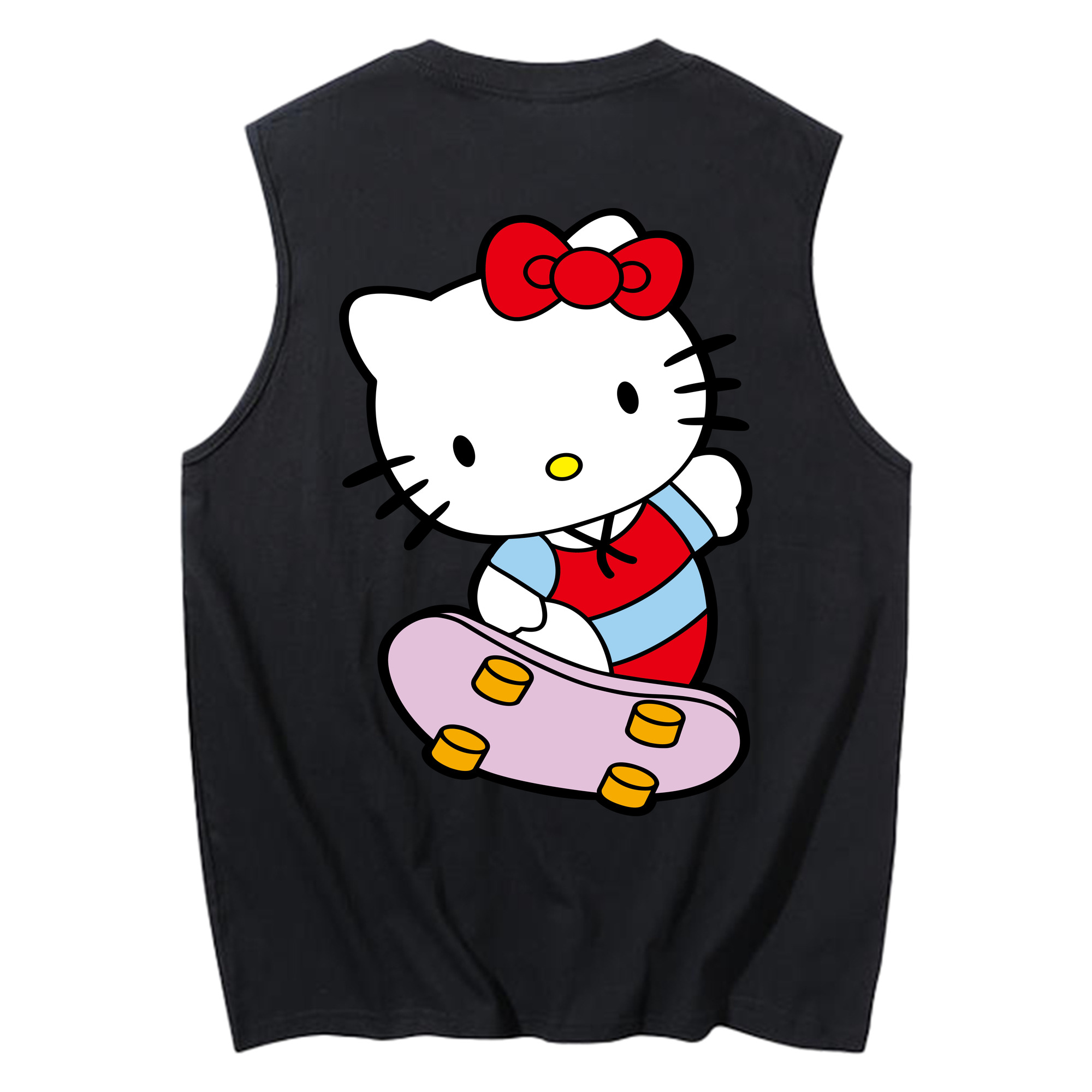 （画像用） Hello Kitty ハローキティ コットン100％タンクトップ（背面プリント）