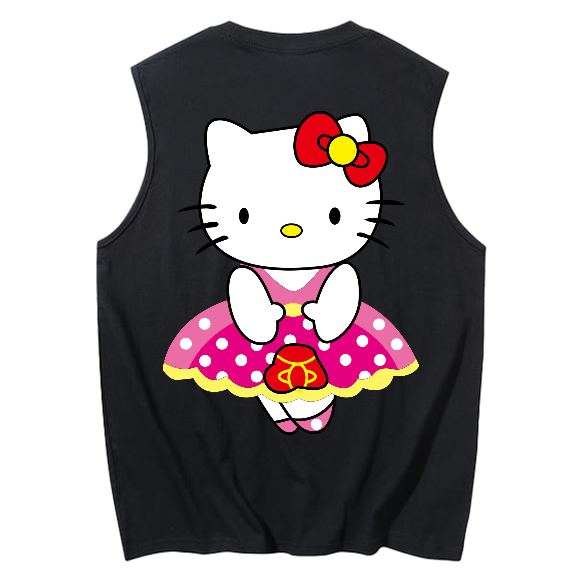 （画像用） Hello Kitty ハローキティ コットン100％タンクトップ（背面プリント）