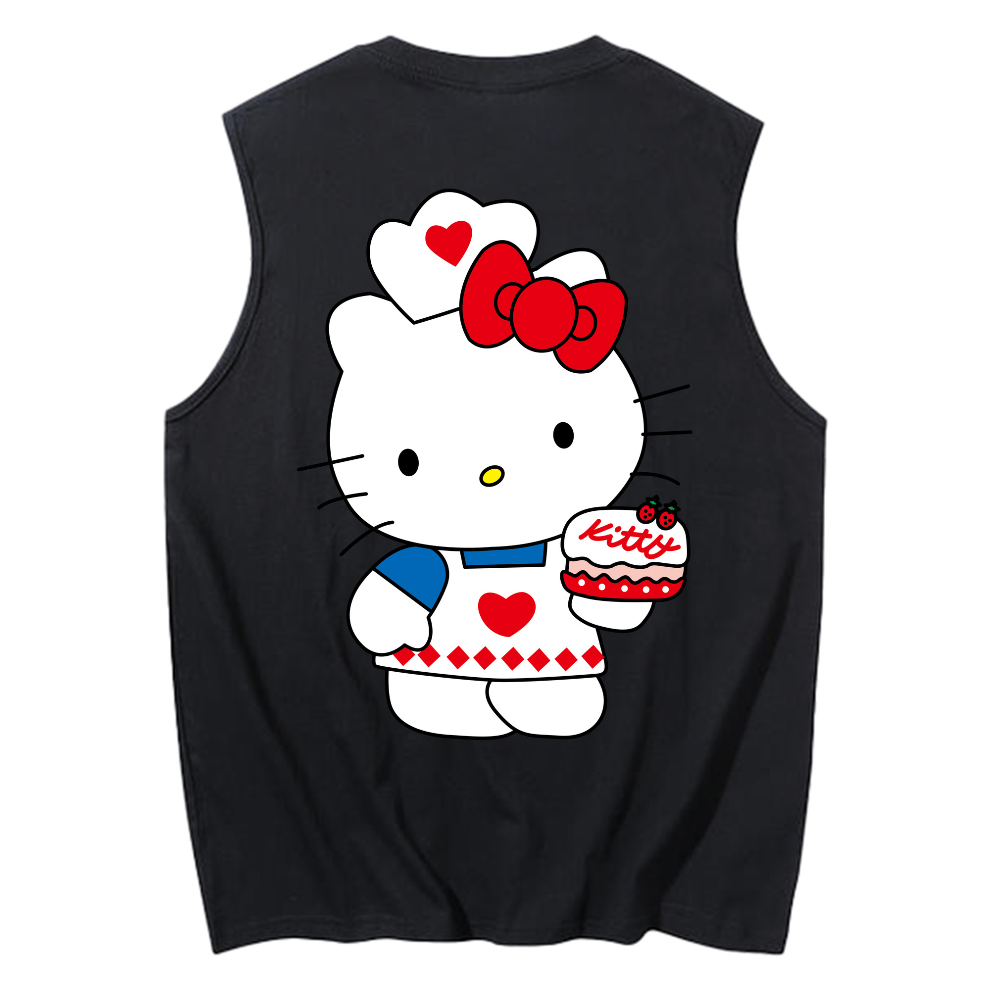（画像用） Hello Kitty ハローキティ コットン100％タンクトップ（背面プリント）