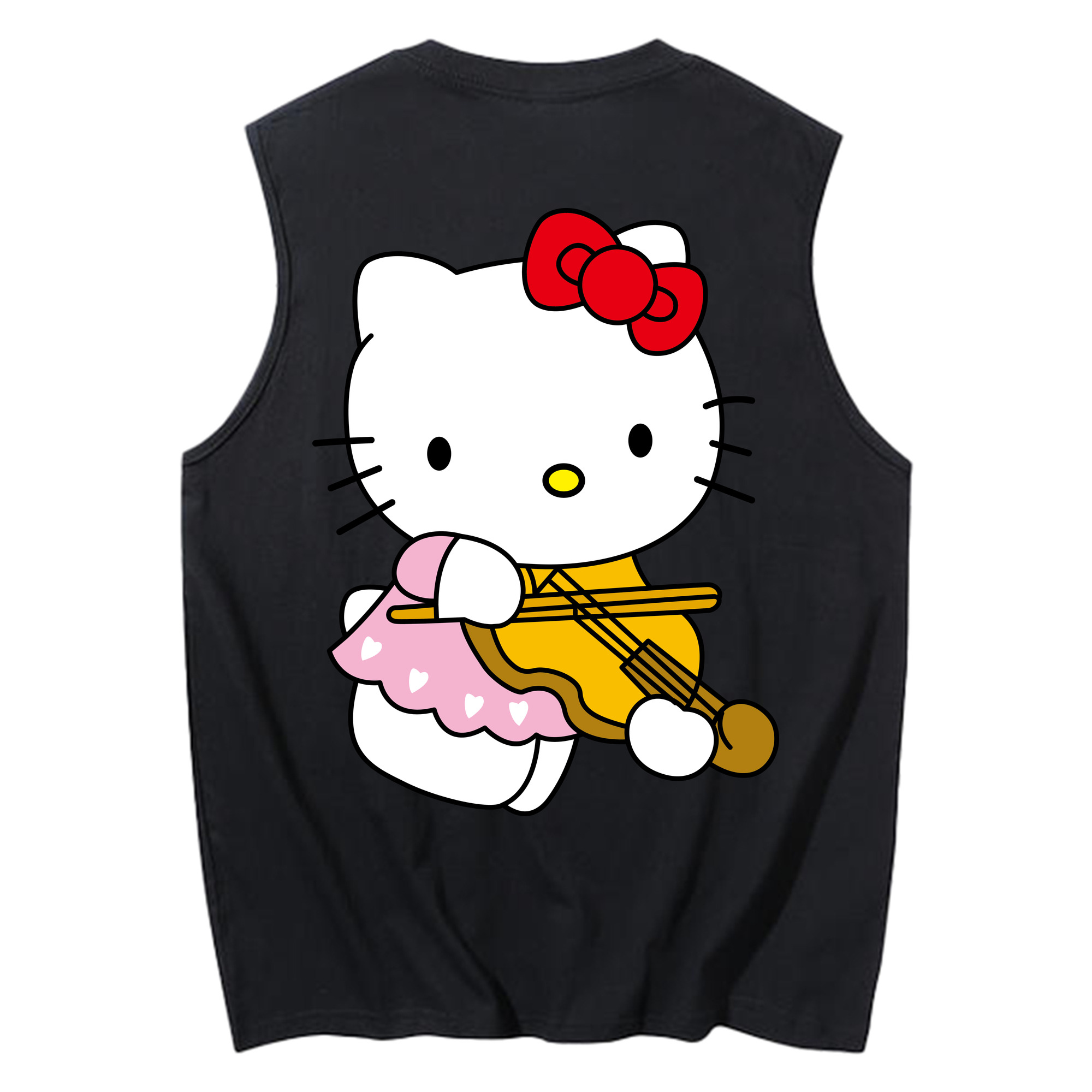 （画像用） Hello Kitty ハローキティ コットン100％タンクトップ（背面プリント）