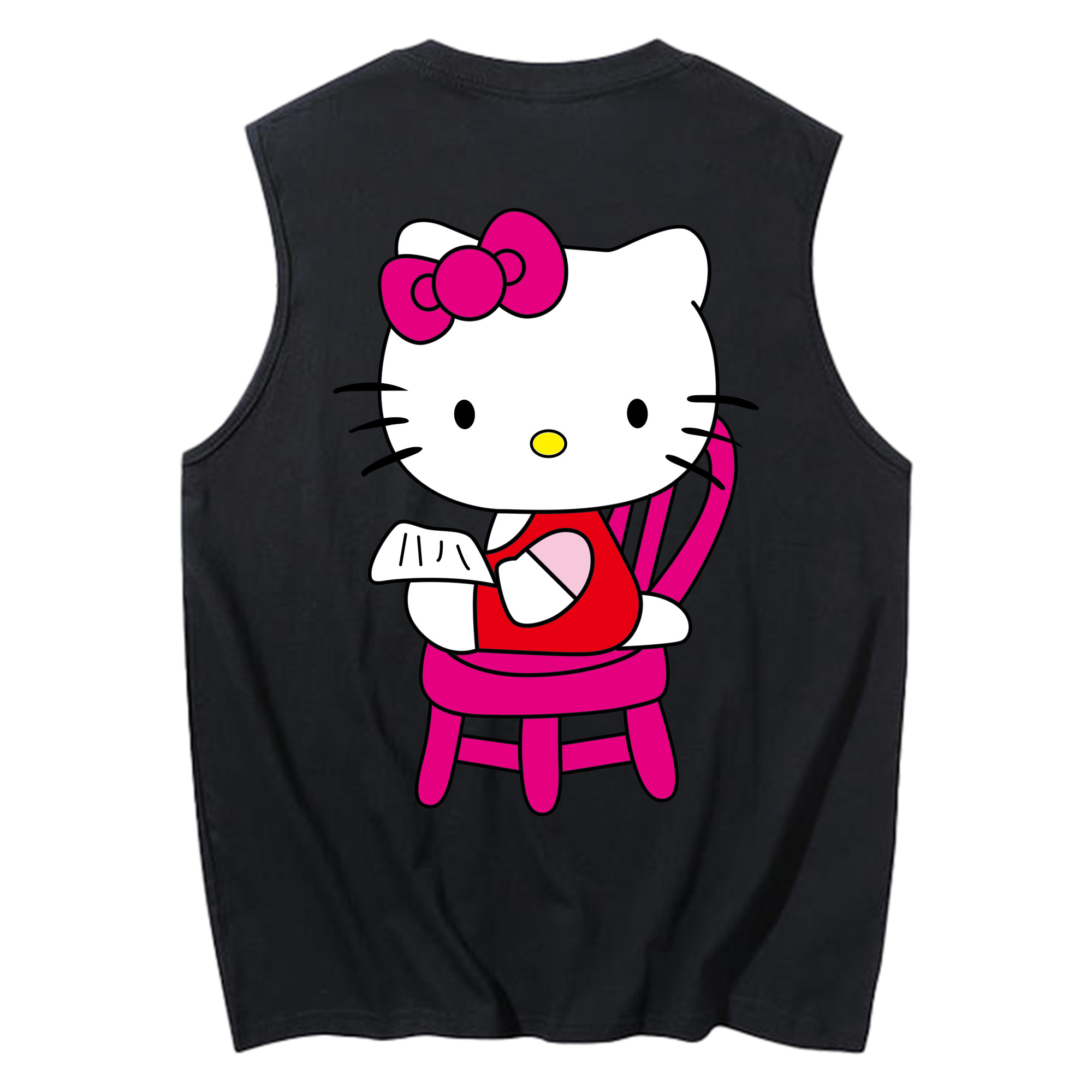 （画像用） Hello Kitty ハローキティ コットン100％タンクトップ（背面プリント）