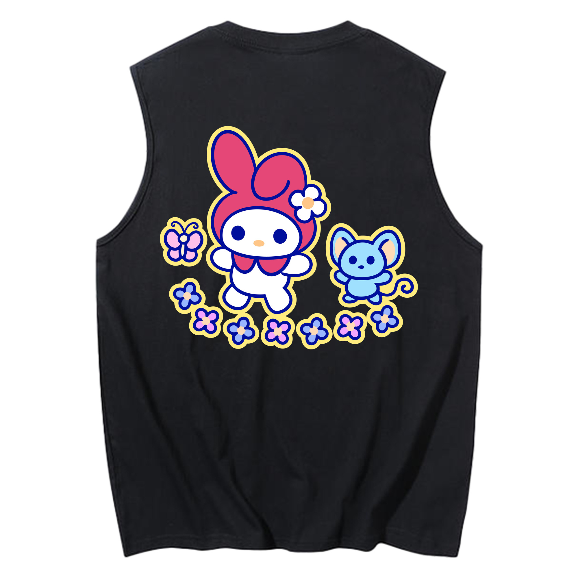 （画像用） Hello Kitty ハローキティ コットン100％タンクトップ（背面プリント）