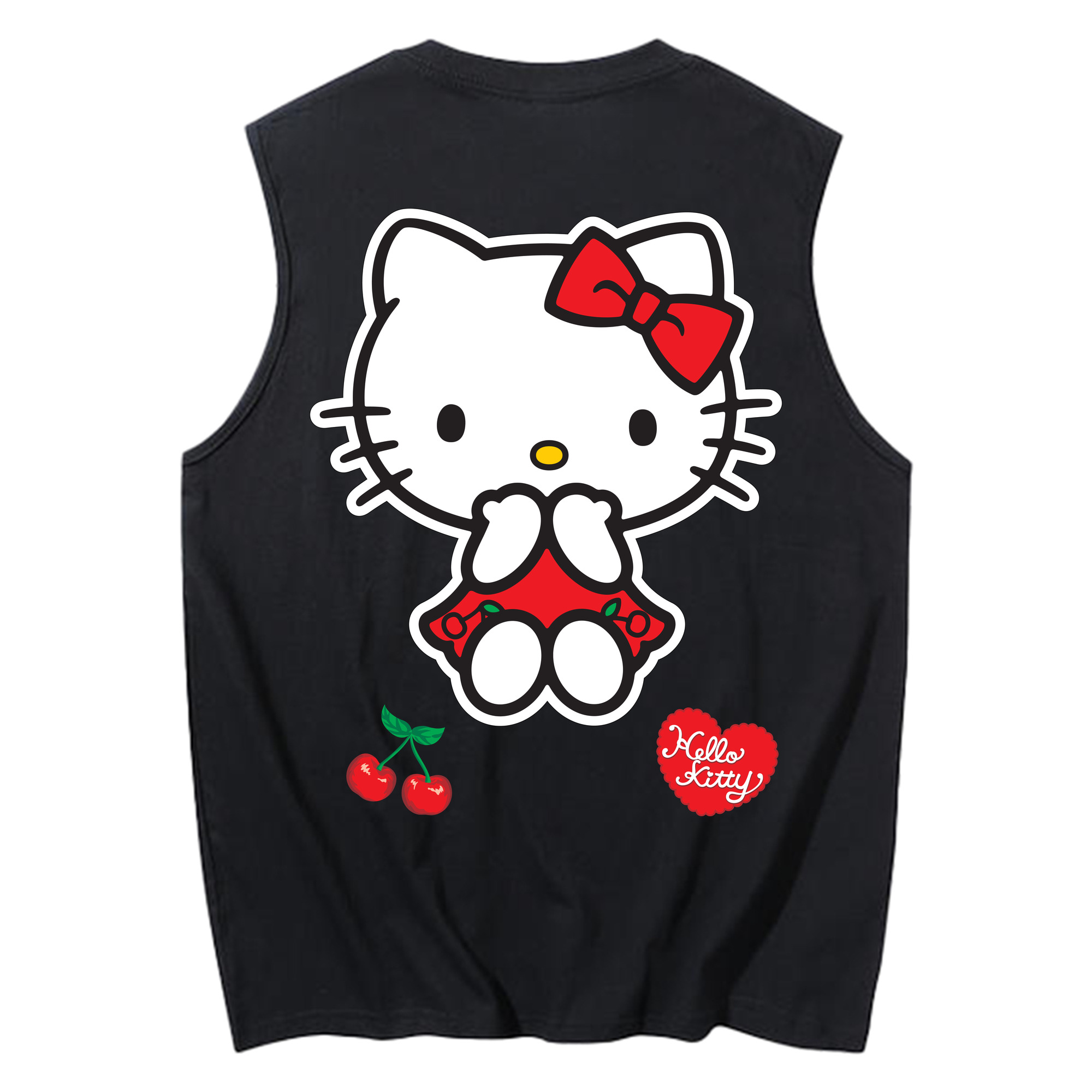 （画像用） Hello Kitty ハローキティ コットン100％タンクトップ（背面プリント）