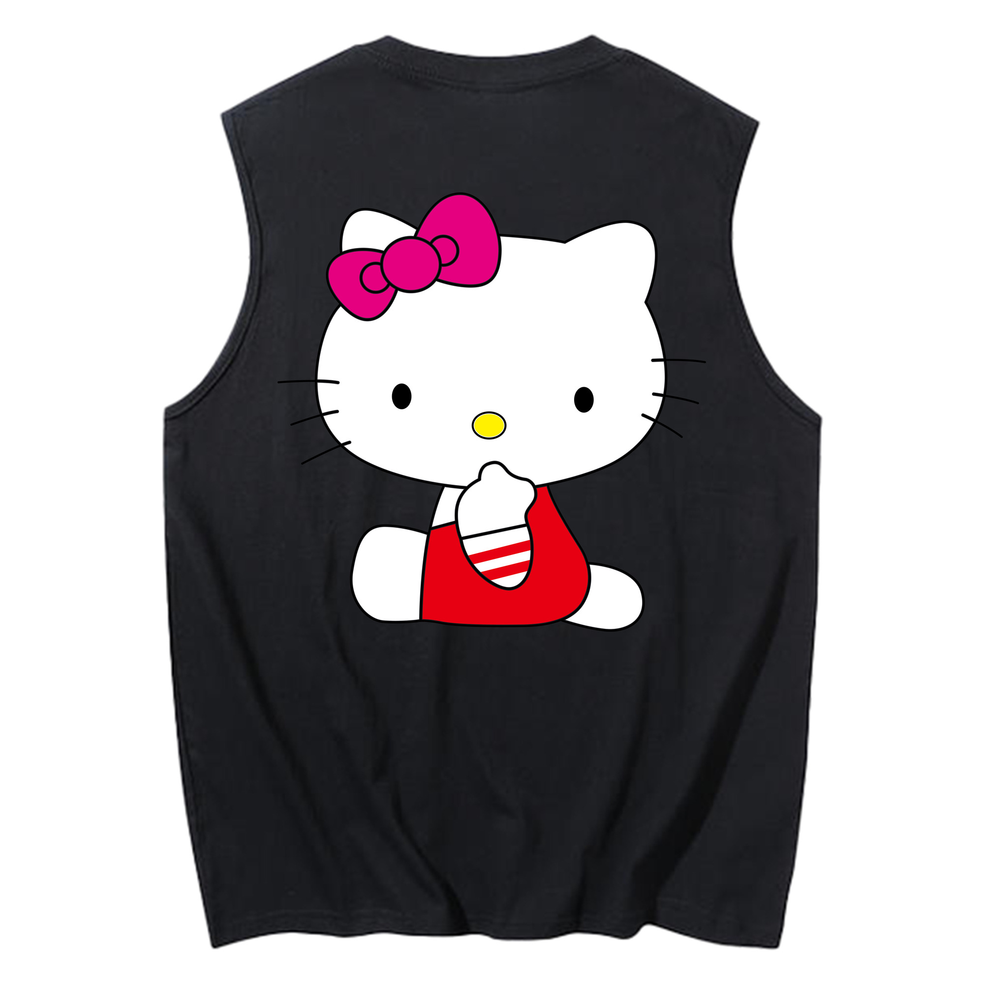 （画像用） Hello Kitty ハローキティ コットン100％タンクトップ（背面プリント）