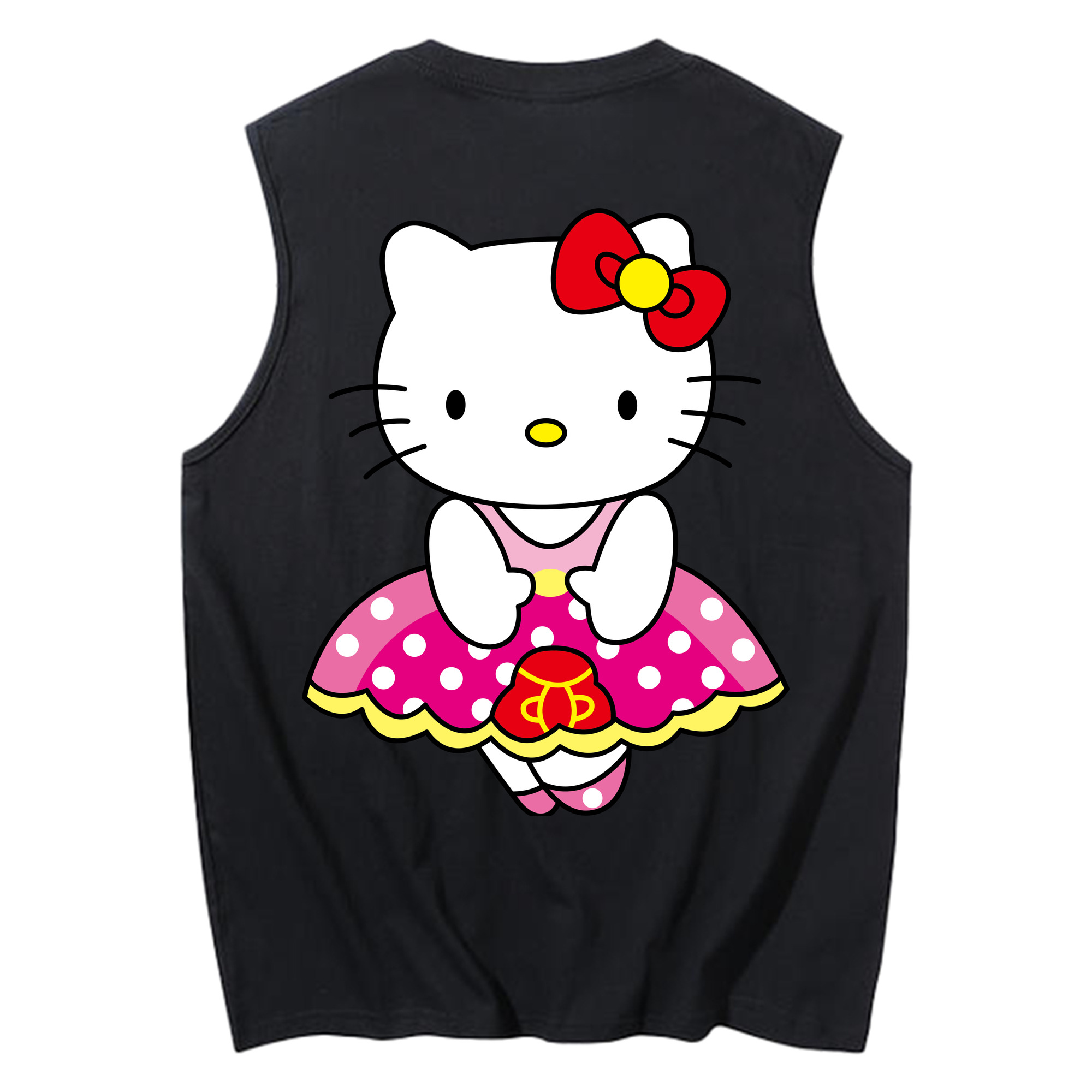 （画像用） Hello Kitty ハローキティ コットン100％タンクトップ（背面プリント）
