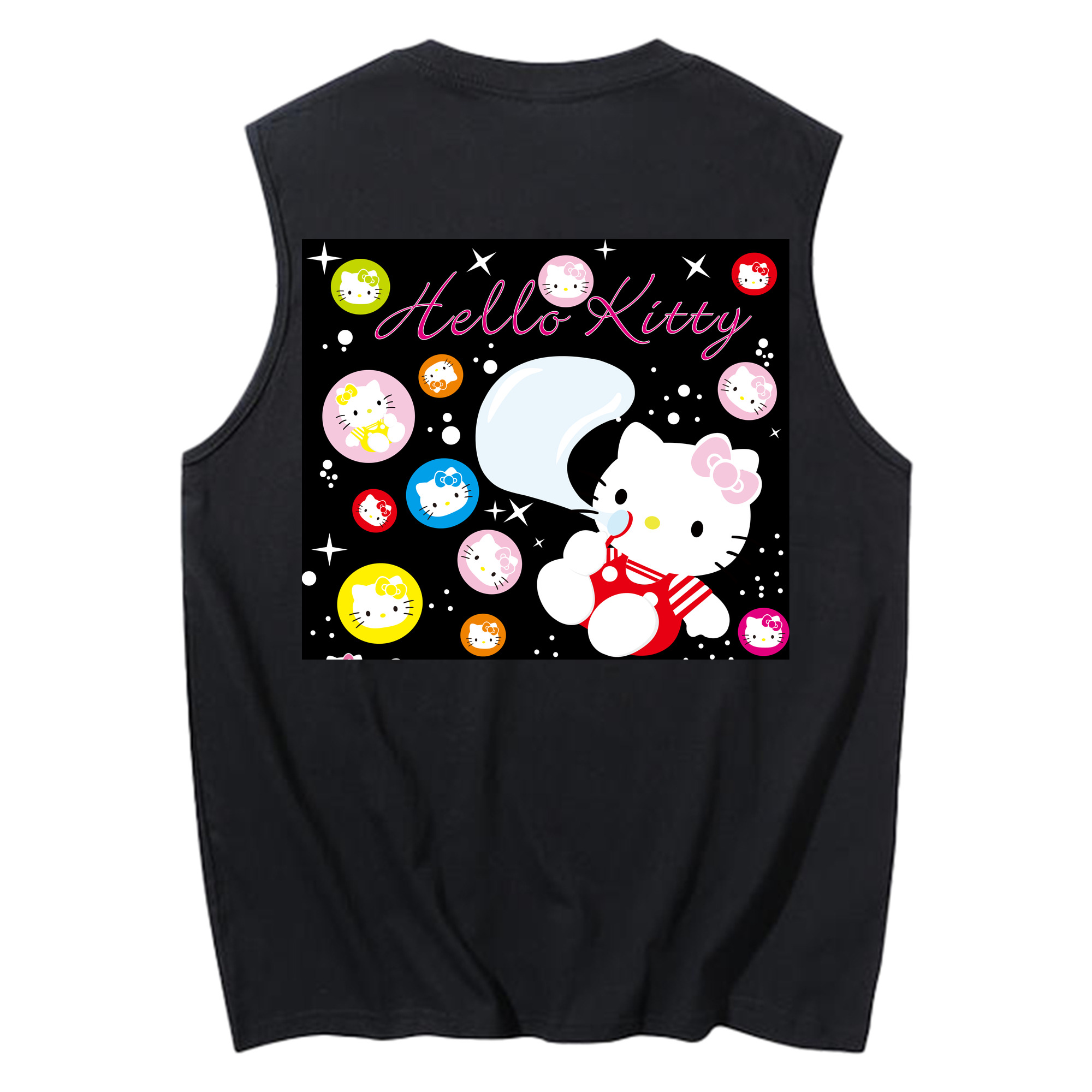 （画像用） Hello Kitty ハローキティ コットン100％タンクトップ（背面プリント）