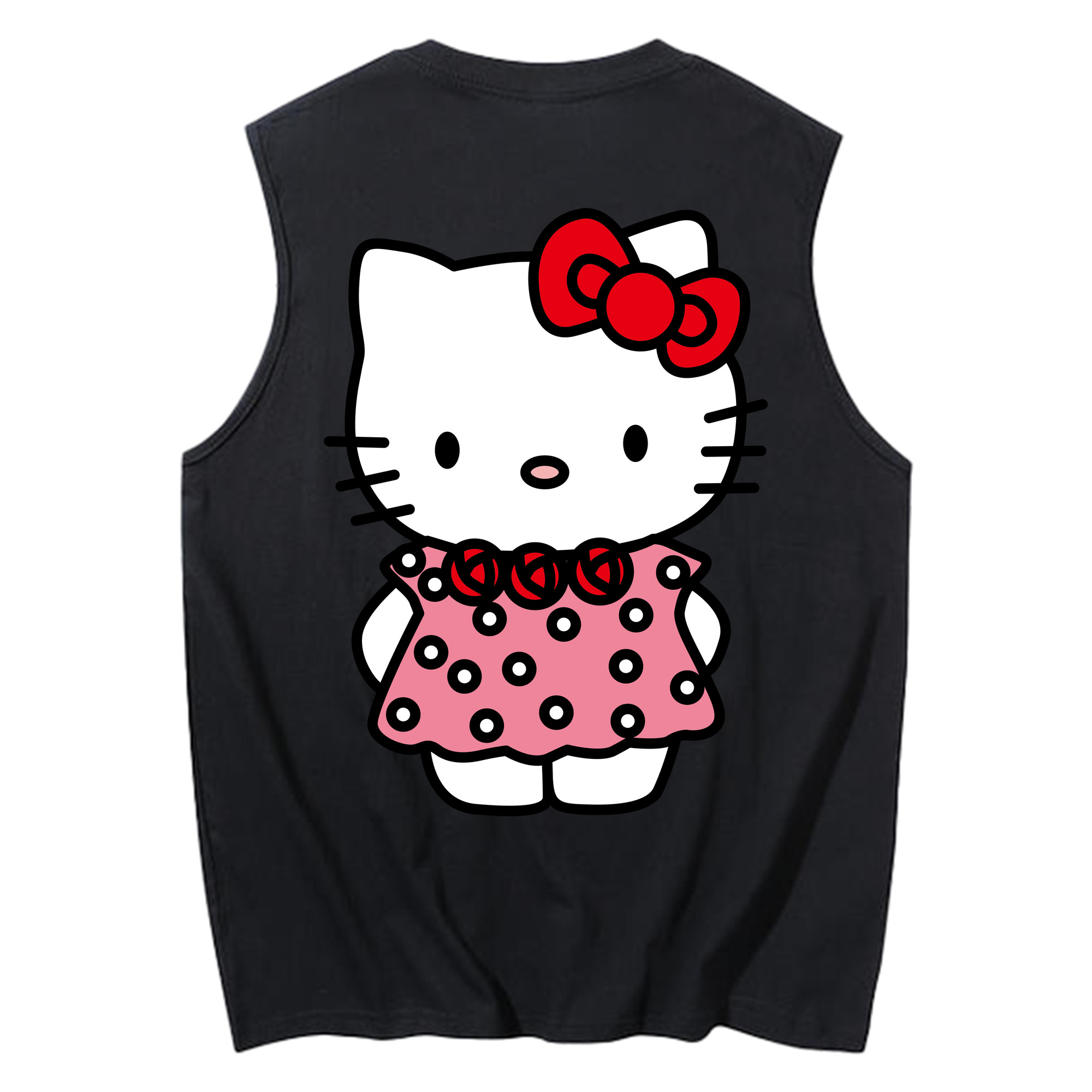 （画像用） Hello Kitty ハローキティ コットン100％タンクトップ（背面プリント）