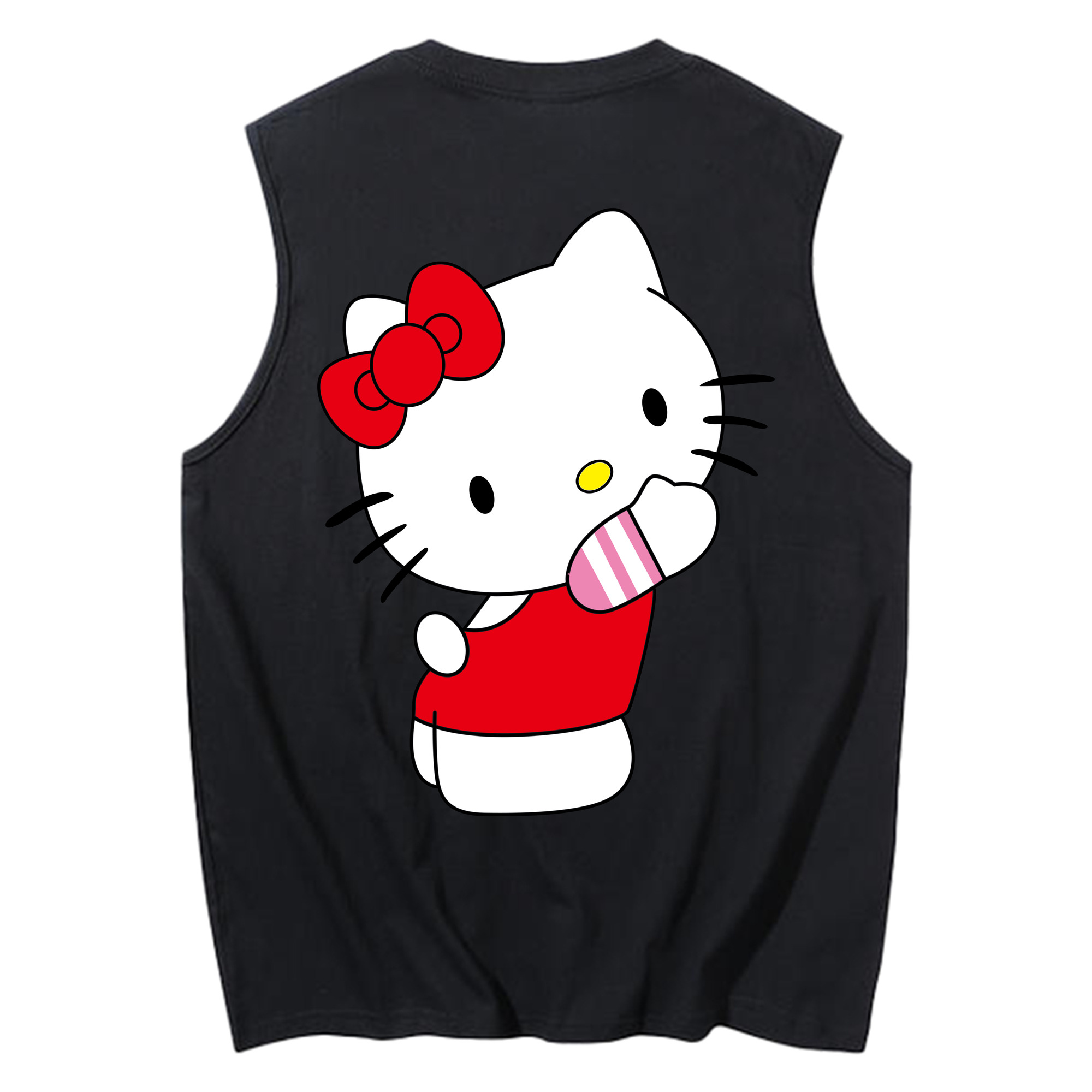 （画像用） Hello Kitty ハローキティ コットン100％タンクトップ（背面プリント）