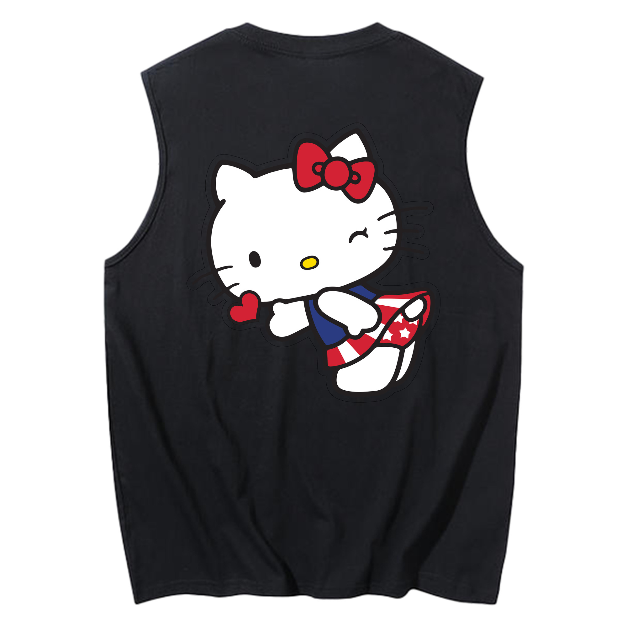 （画像用） Hello Kitty ハローキティ コットン100％タンクトップ（背面プリント）