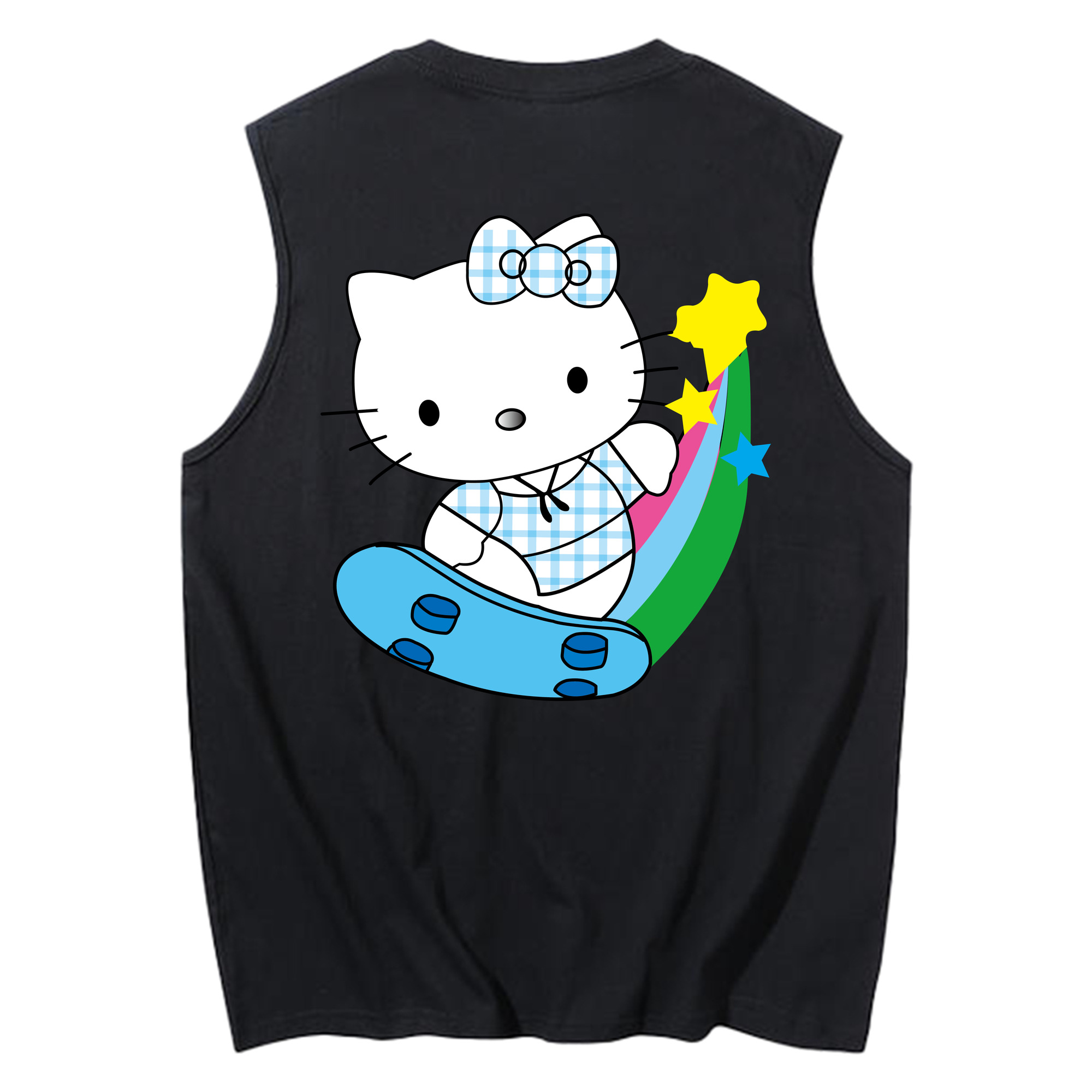 （画像用） Hello Kitty ハローキティ コットン100％タンクトップ（背面プリント）