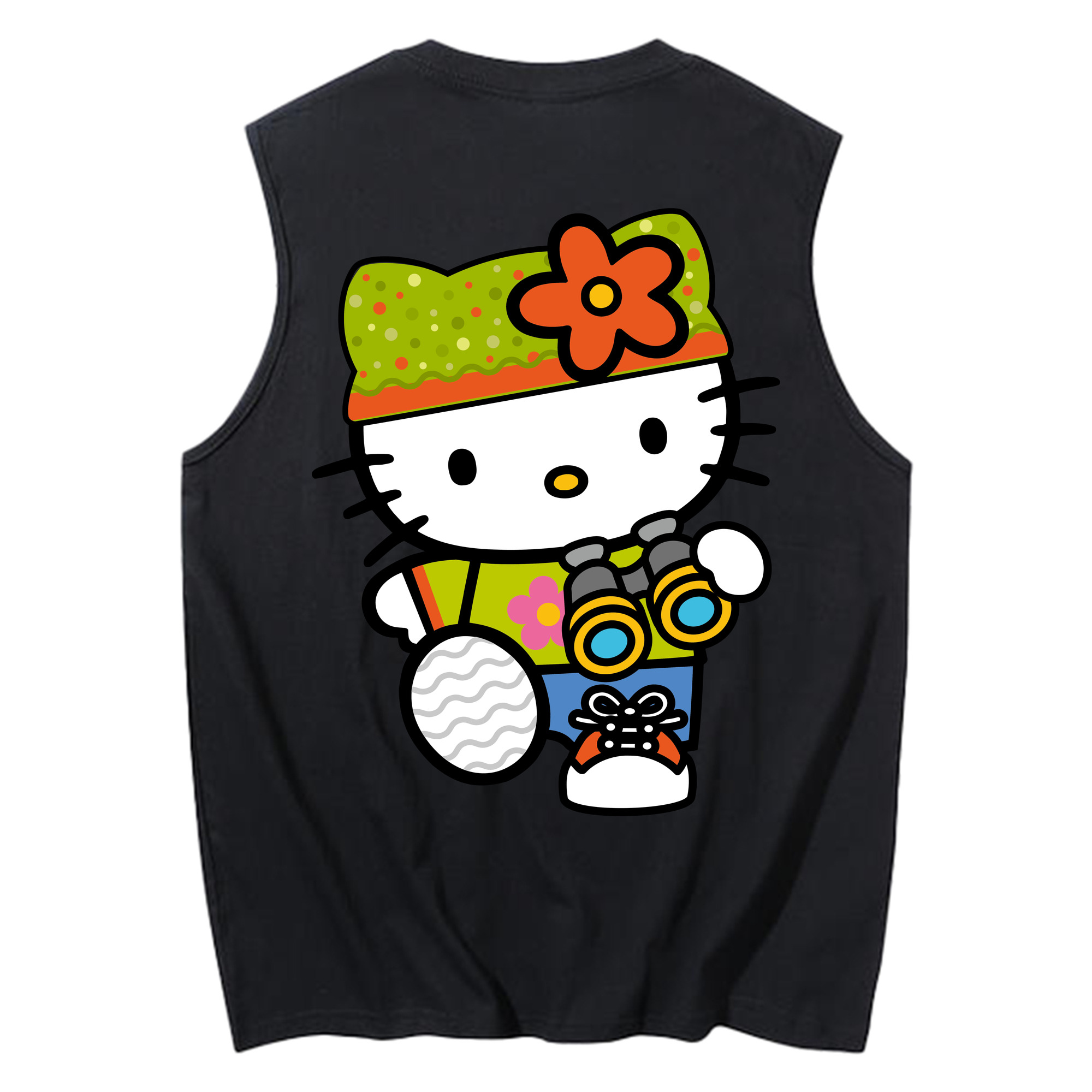 （画像用） Hello Kitty ハローキティ コットン100％タンクトップ（背面プリント）