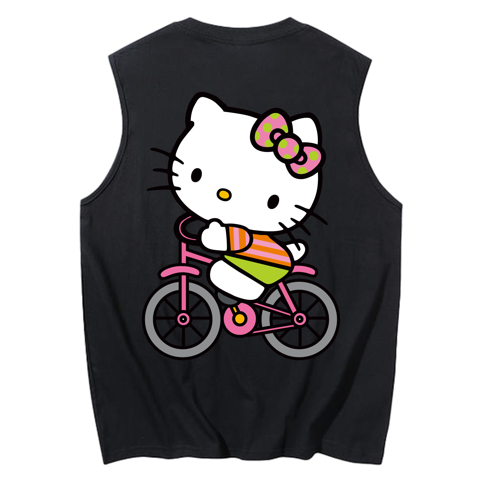 （画像用） Hello Kitty ハローキティ コットン100％タンクトップ（背面プリント）