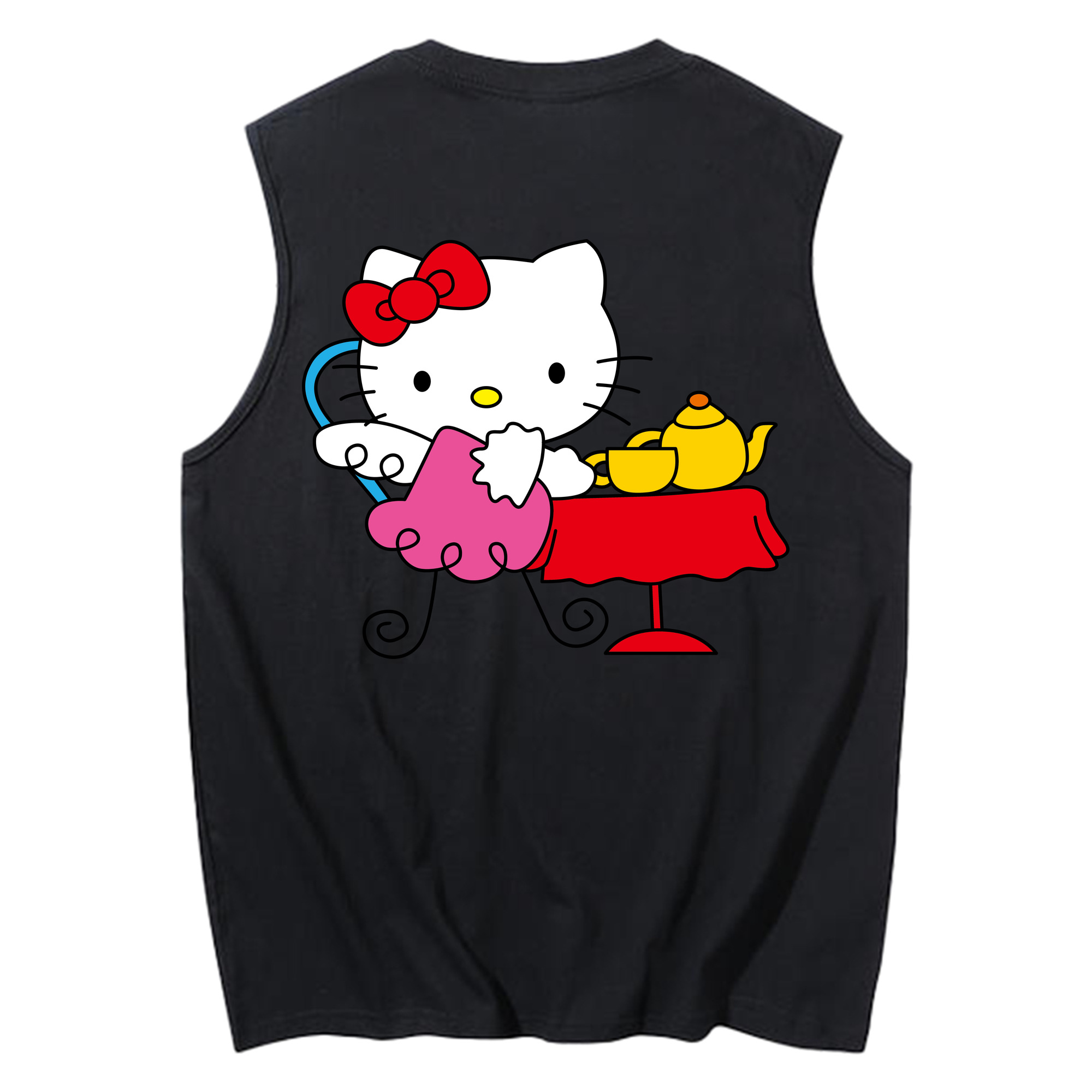 （画像用） Hello Kitty ハローキティ コットン100％タンクトップ（背面プリント）