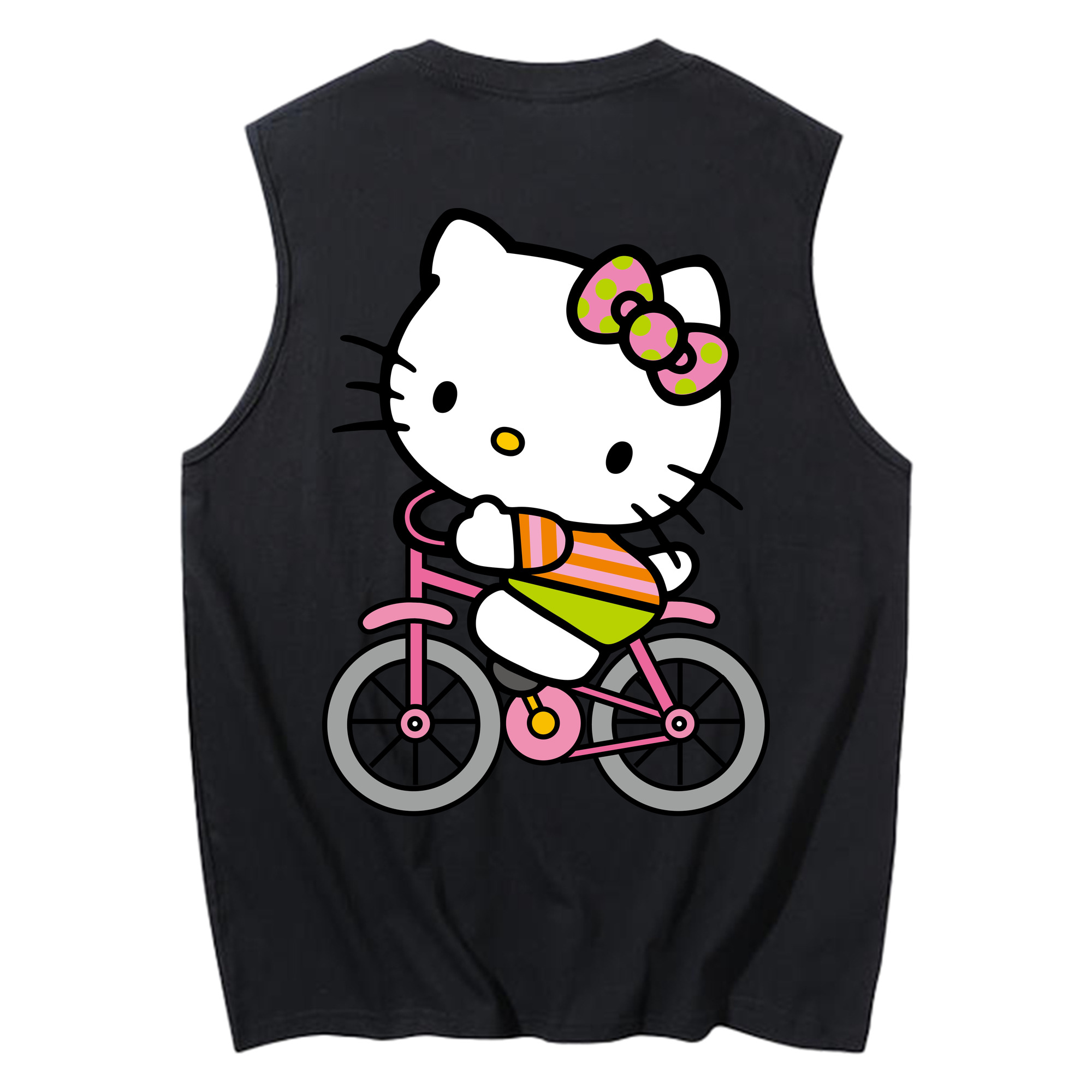 （画像用） Hello Kitty ハローキティ コットン100％タンクトップ（背面プリント）