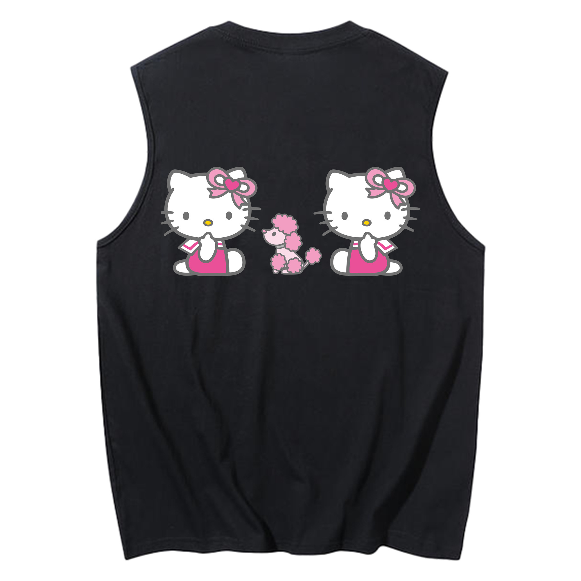 （画像用） Hello Kitty ハローキティ コットン100％タンクトップ（背面プリント）
