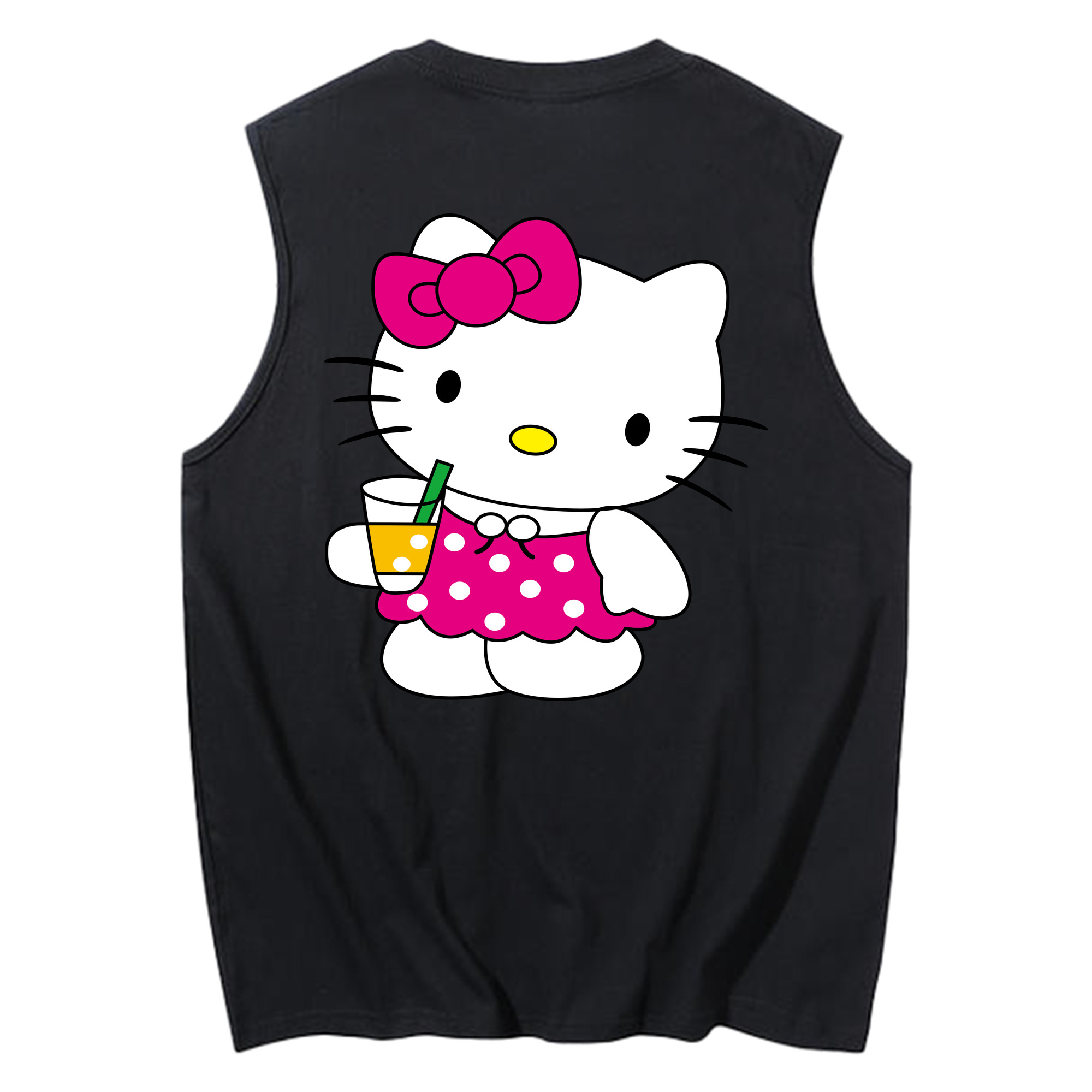 （画像用） Hello Kitty ハローキティ コットン100％タンクトップ（背面プリント）