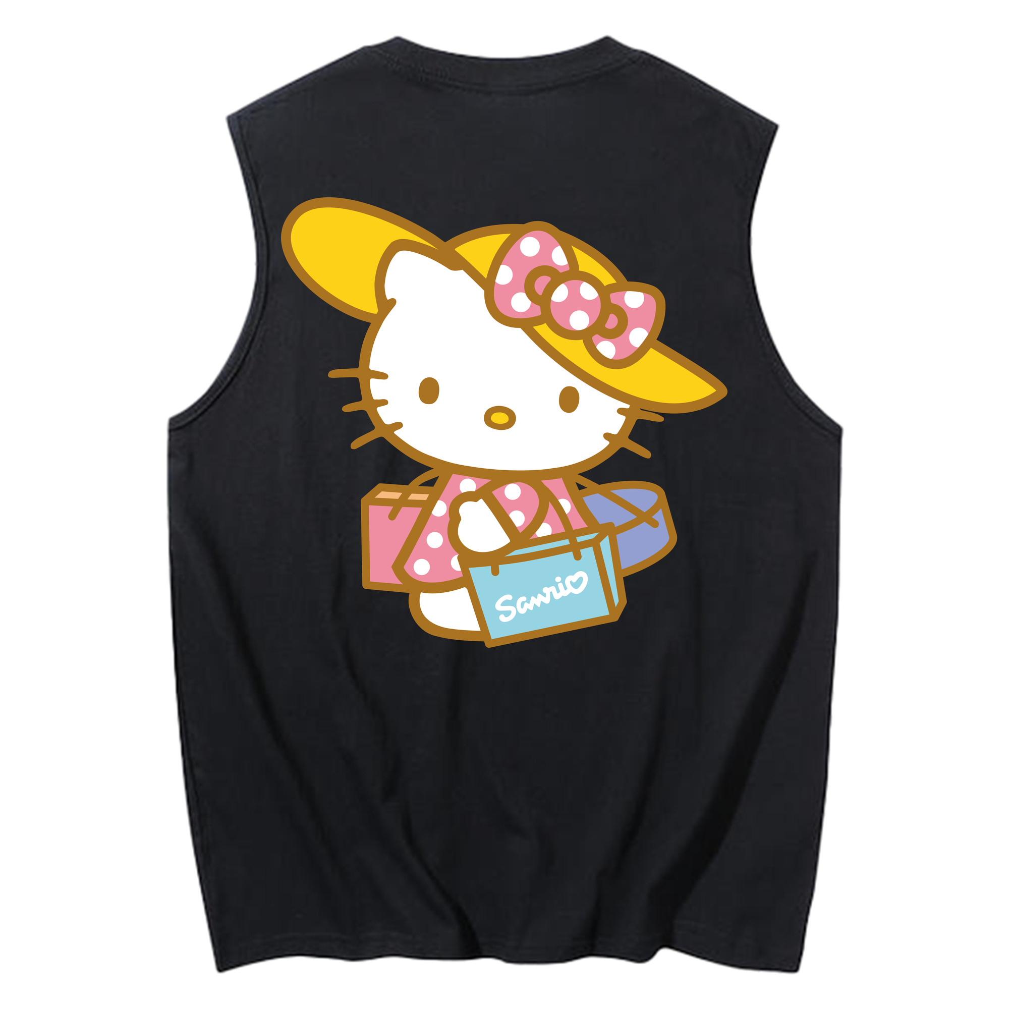（画像用） Hello Kitty ハローキティ コットン100％タンクトップ（背面プリント）