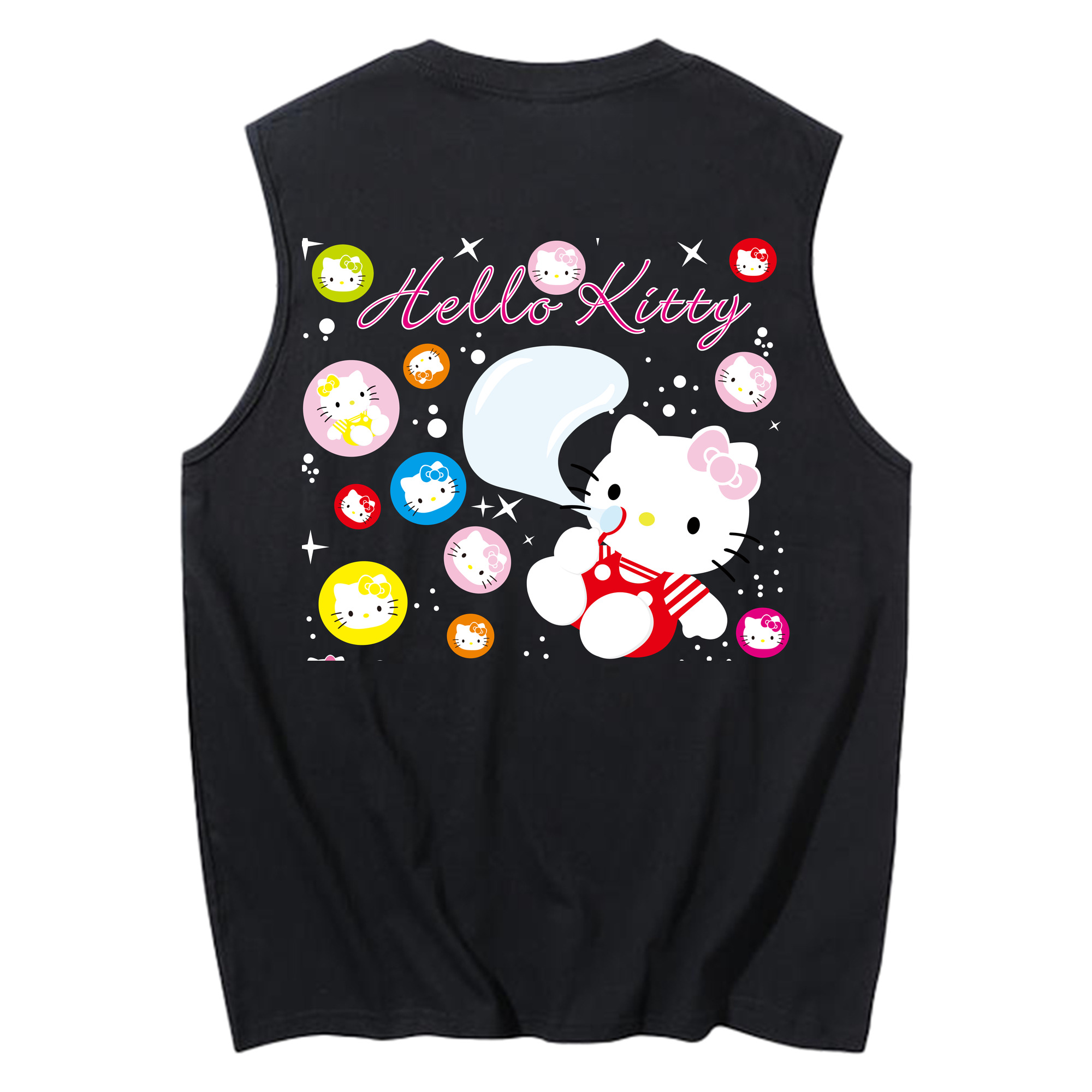 （画像用） Hello Kitty ハローキティ コットン100％タンクトップ（背面プリント）