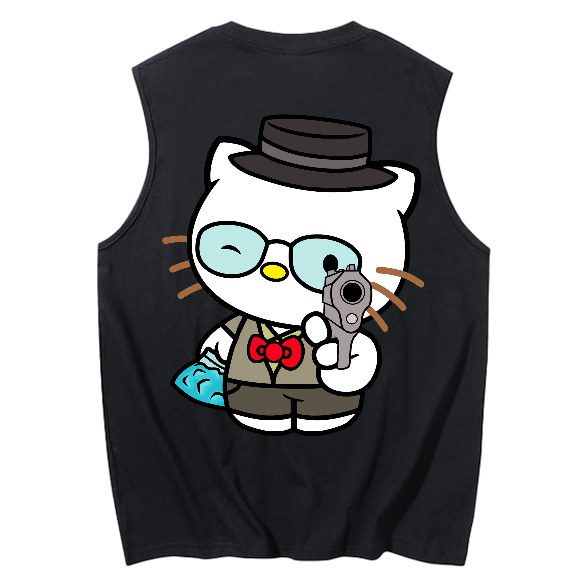 （画像用） Hello Kitty ハローキティ コットン100％タンクトップ（背面プリント）