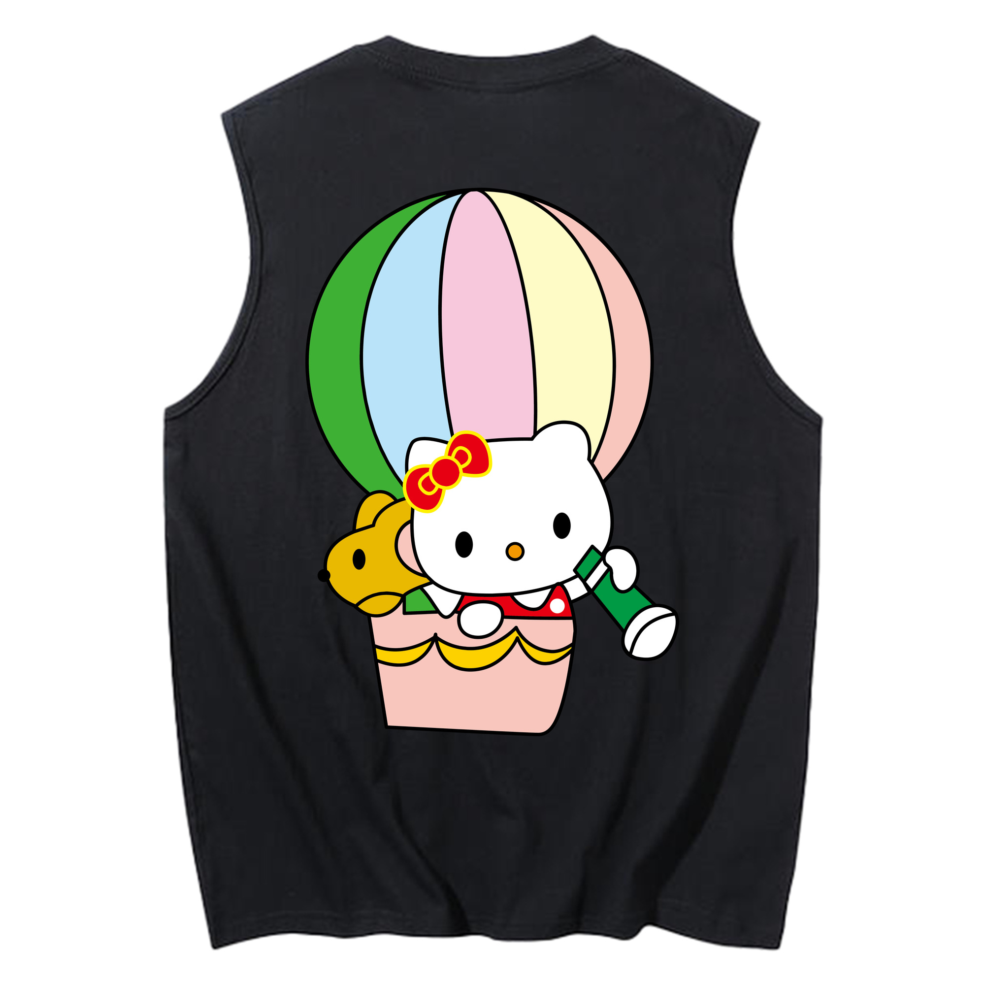 （画像用） Hello Kitty ハローキティ コットン100％タンクトップ（背面プリント）