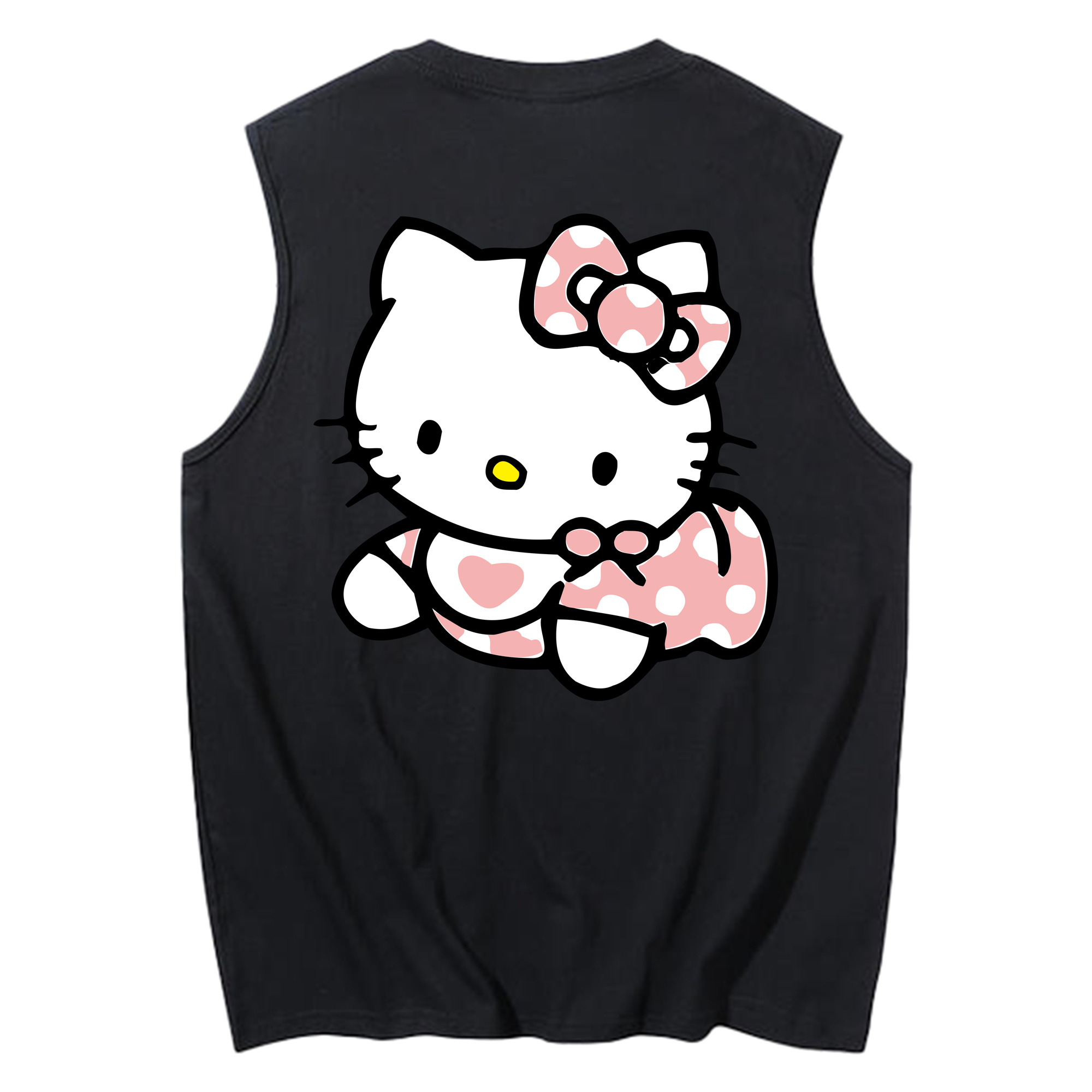 （画像用） Hello Kitty ハローキティ コットン100％タンクトップ（背面プリント）