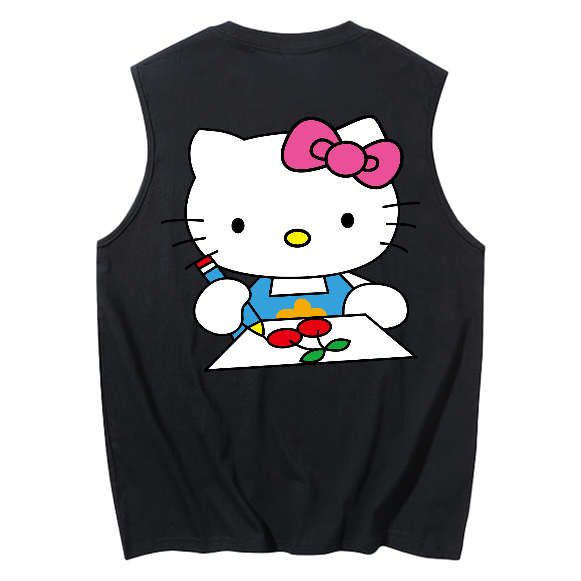 （画像用） Hello Kitty ハローキティ コットン100％タンクトップ（背面プリント）