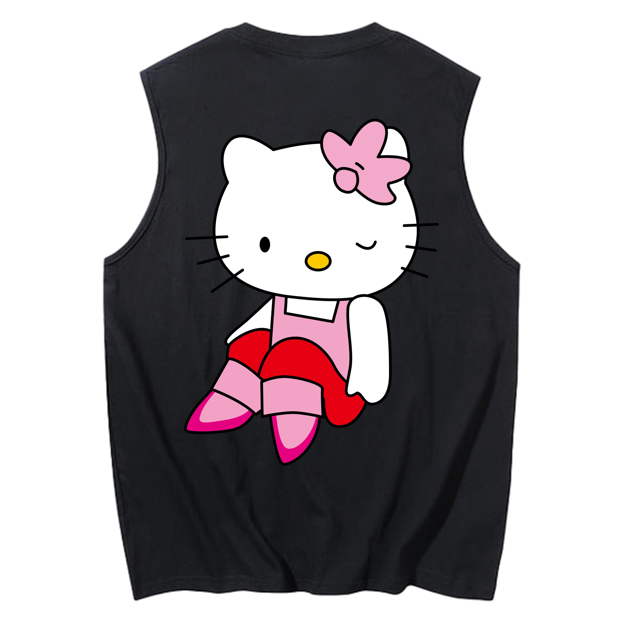 （画像用） Hello Kitty ハローキティ コットン100％タンクトップ（背面プリント）
