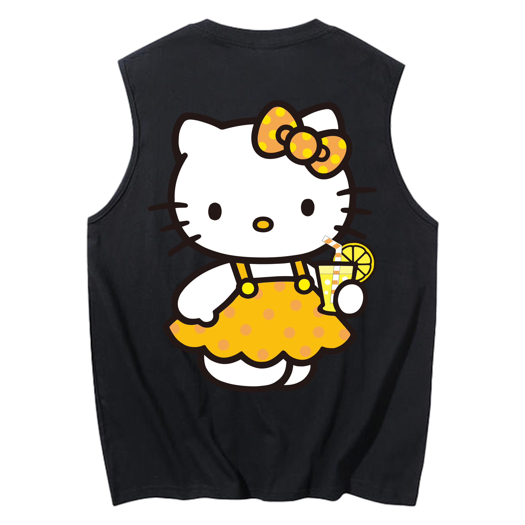 （画像用） Hello Kitty ハローキティ コットン100％タンクトップ（背面プリント）