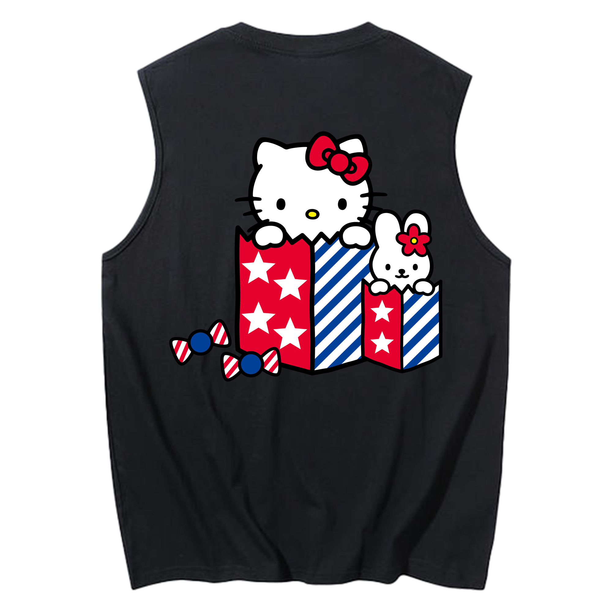 （画像用） Hello Kitty ハローキティ コットン100％タンクトップ（背面プリント）