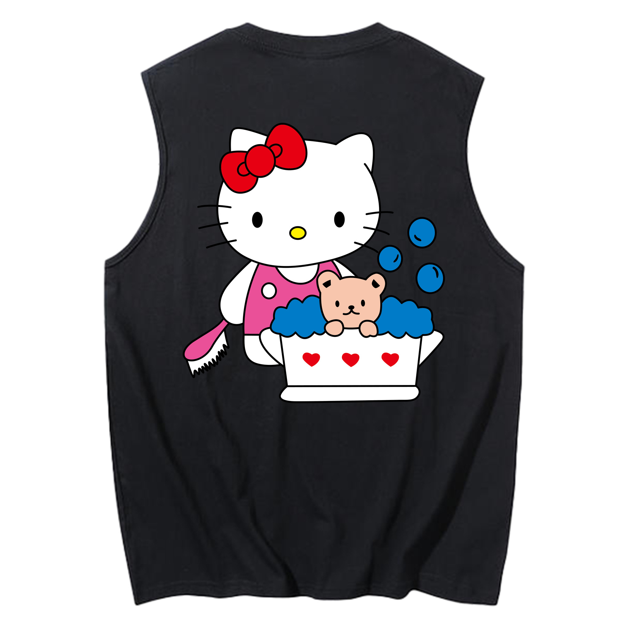 （画像用） Hello Kitty ハローキティ コットン100％タンクトップ（背面プリント）