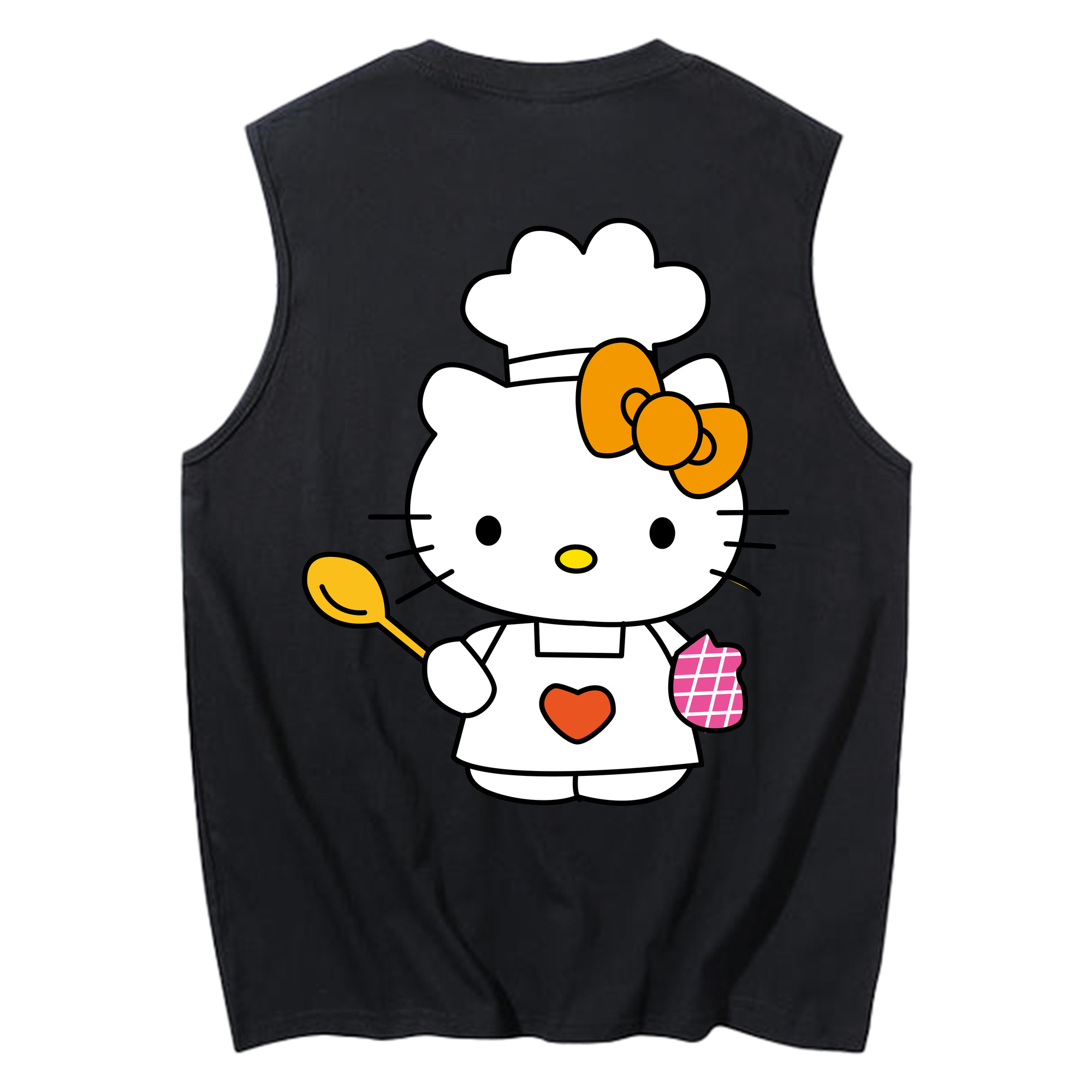 （画像用） Hello Kitty ハローキティ コットン100％タンクトップ（背面プリント）