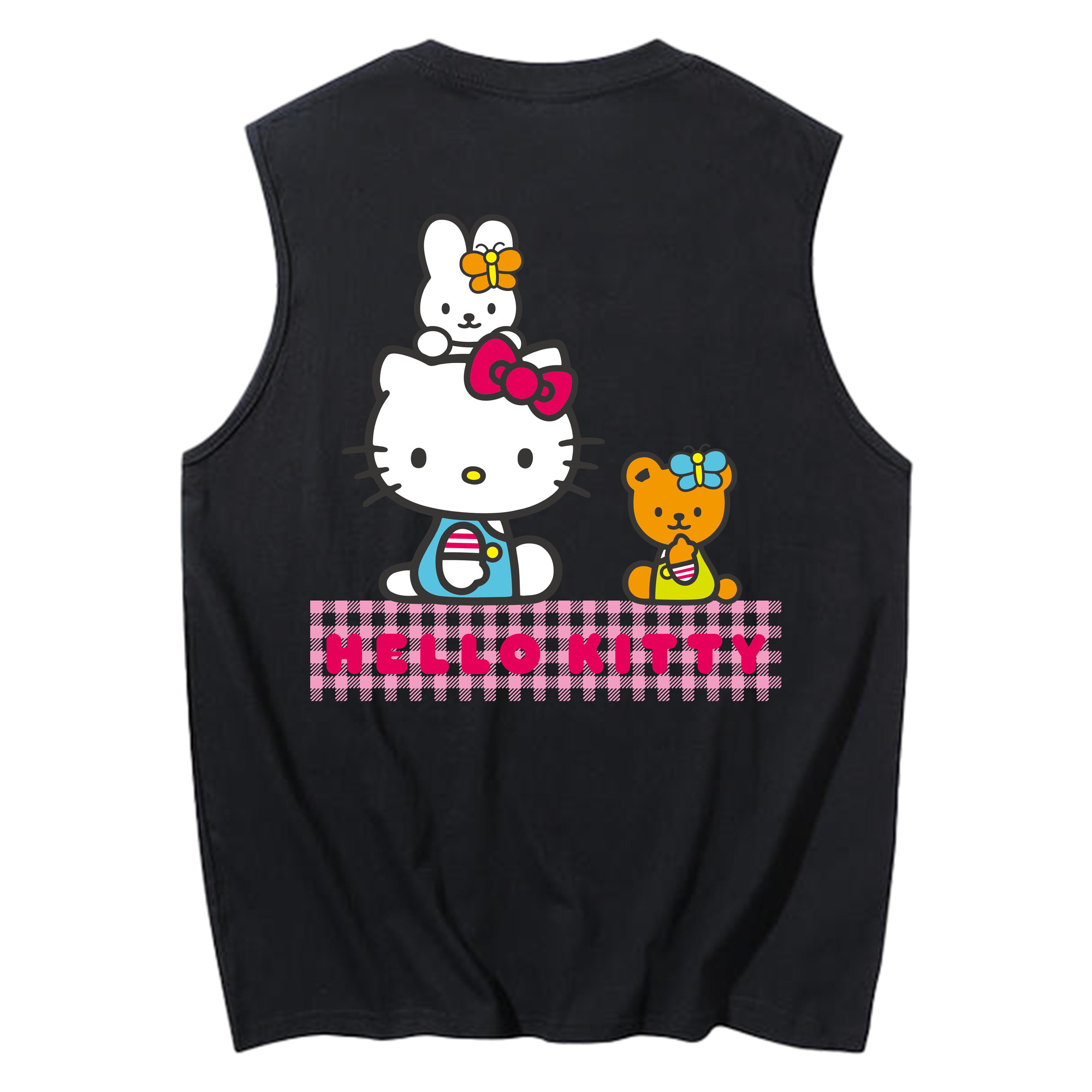 （画像用） Hello Kitty ハローキティ コットン100％タンクトップ（背面プリント）