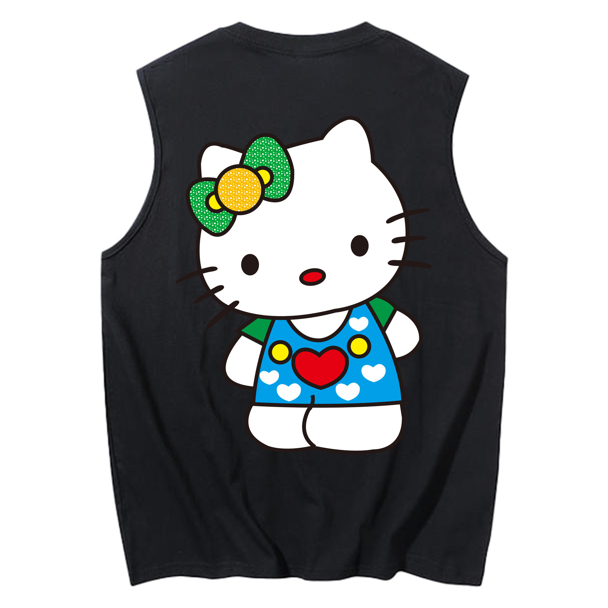 （画像用） Hello Kitty ハローキティ コットン100％タンクトップ（背面プリント）